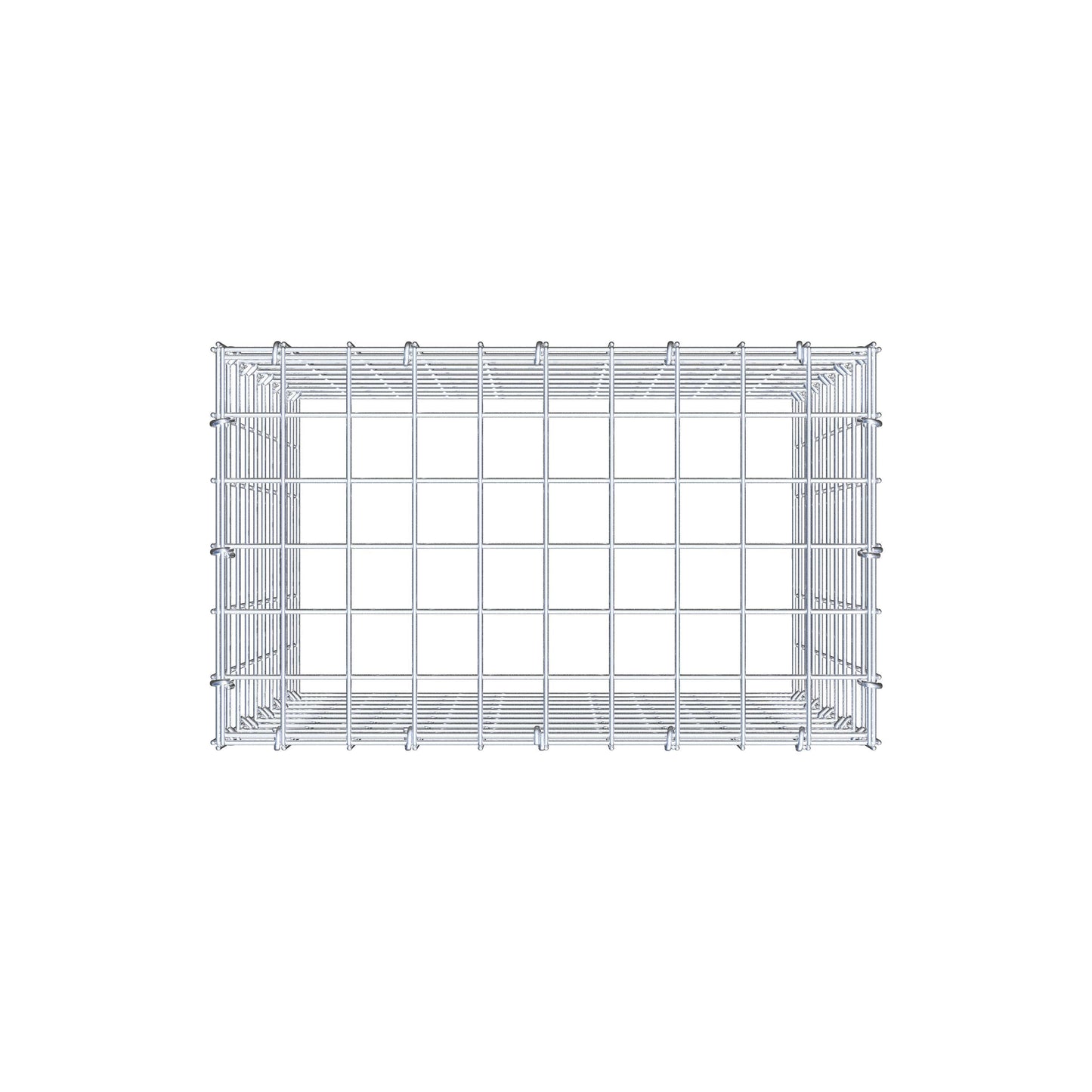 Mounted gabion type 3 50 cm x 50 cm x 30 cm (L x H x D), mesh size 5 cm x 5 cm, C-ring