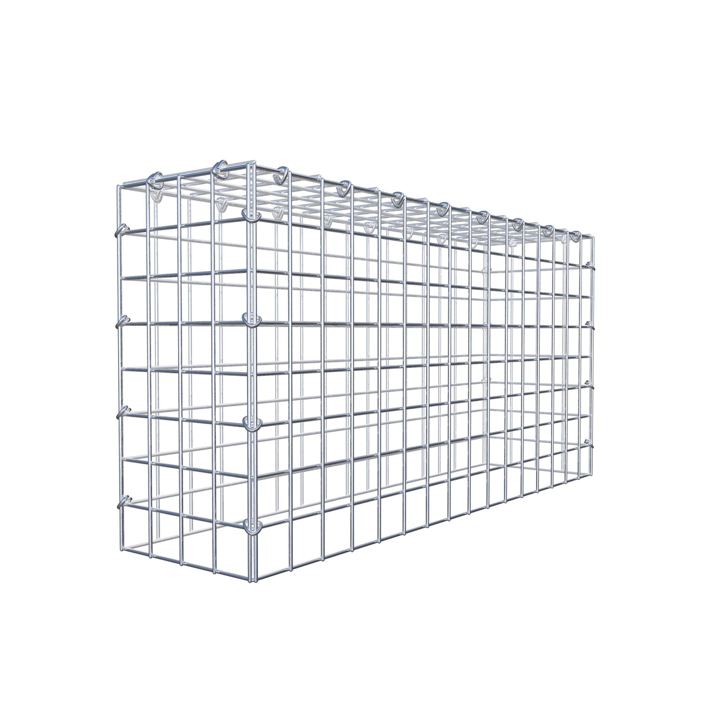 Mounted gabion type 3 80 cm x 40 cm x 20 cm (L x H x D), mesh size 5 cm x 5 cm, C-ring