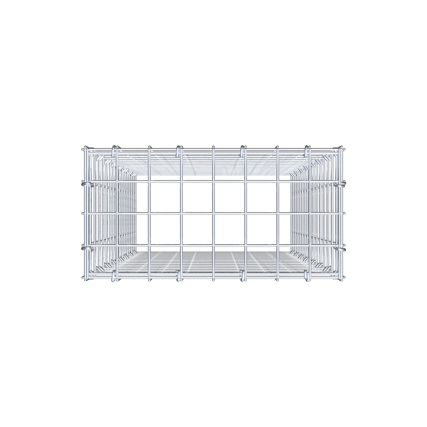 Mounted gabion type 3 80 cm x 40 cm x 20 cm (L x H x D), mesh size 5 cm x 5 cm, C-ring