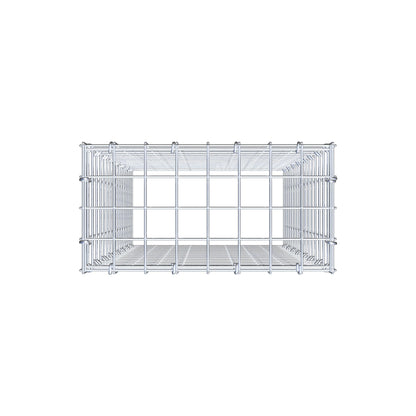 Mounted gabion type 3 80 cm x 40 cm x 20 cm (L x H x D), mesh size 5 cm x 5 cm, C-ring