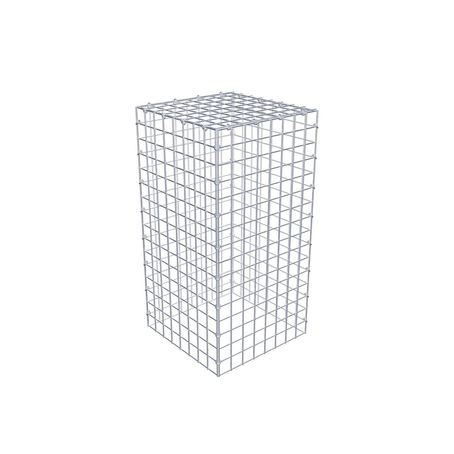 Monteret gabion type 3 80 cm x 40 cm x 40 cm (L x H x D), maskestørrelse 5 cm x 5 cm, C-ring
