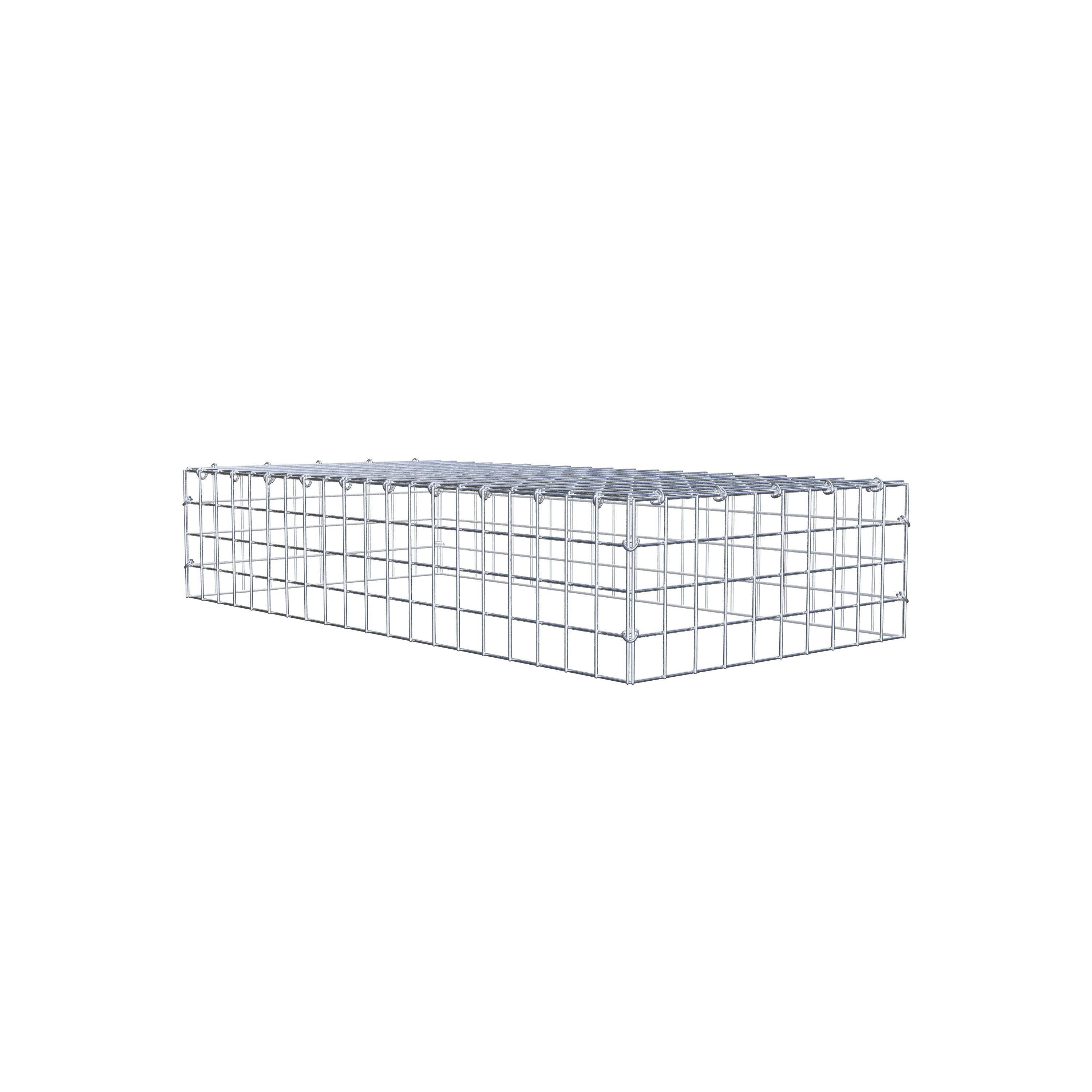 Mounted gabion type 3 100 cm x 20 cm x 50 cm (L x H x D), mesh size 5 cm x 5 cm, C-ring