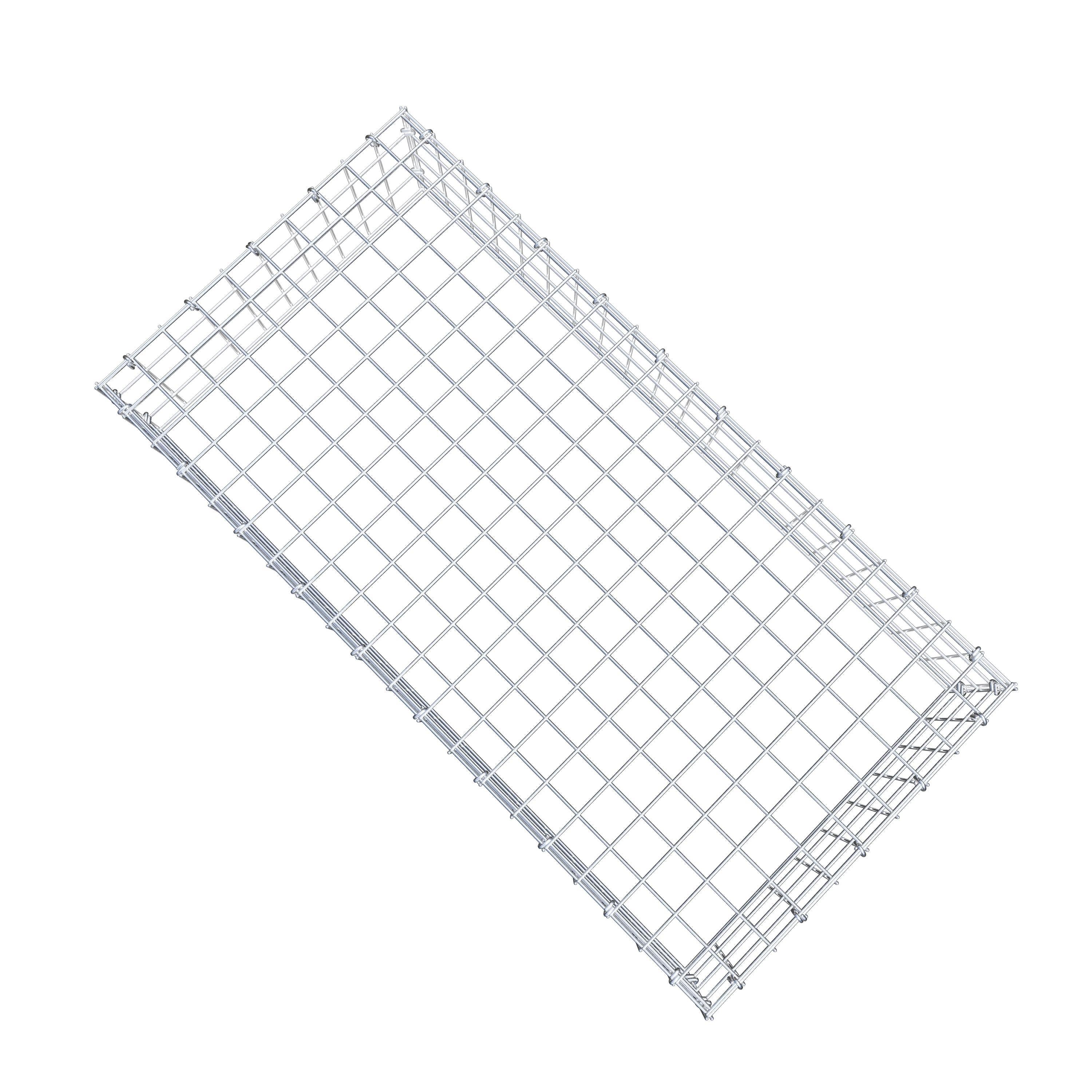 Mounted gabion type 3 100 cm x 20 cm x 50 cm (L x H x D), mesh size 5 cm x 5 cm, C-ring