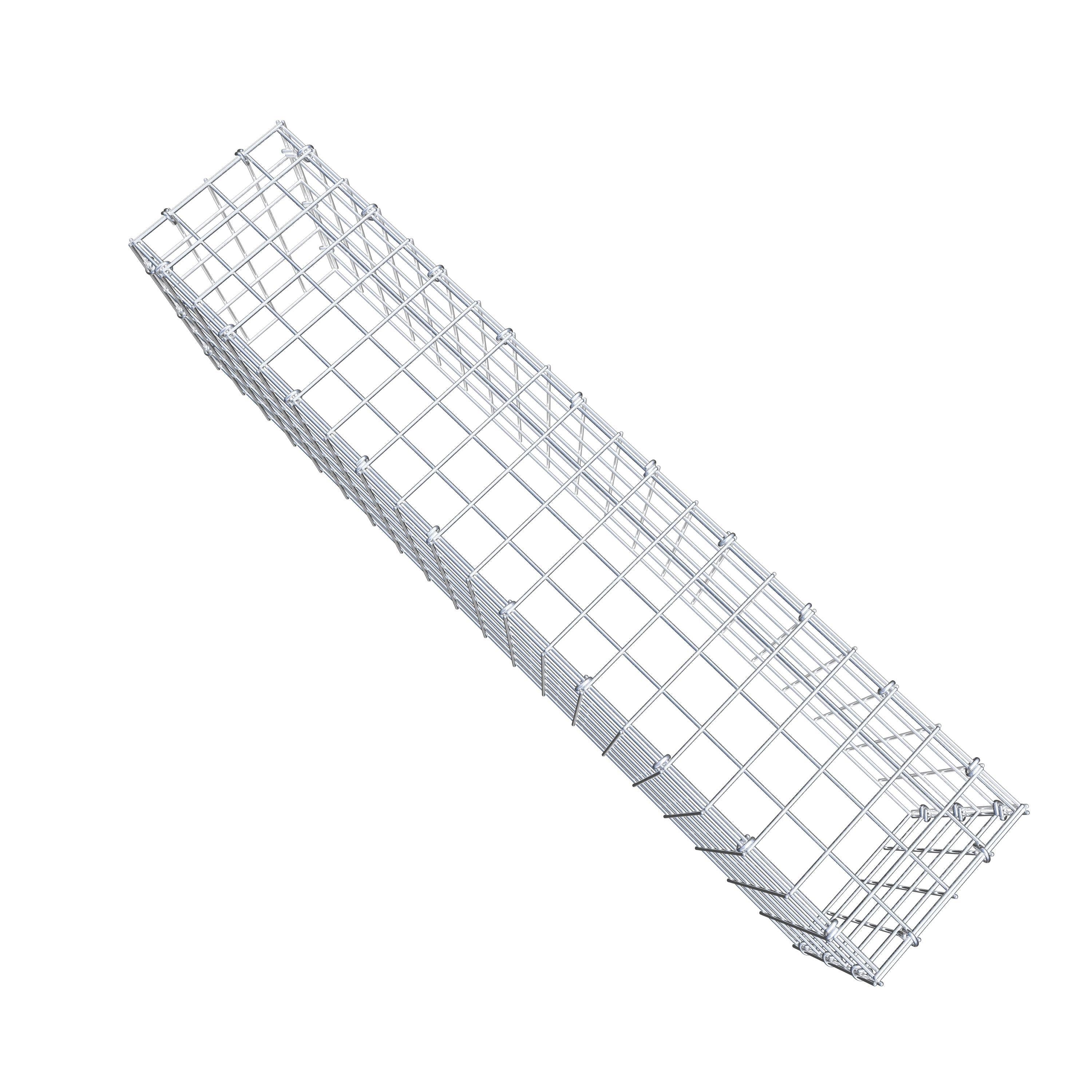 Mounted gabion type 3 100 cm x 30 cm x 20 cm (L x H x D), mesh size 5 cm x 5 cm, C-ring