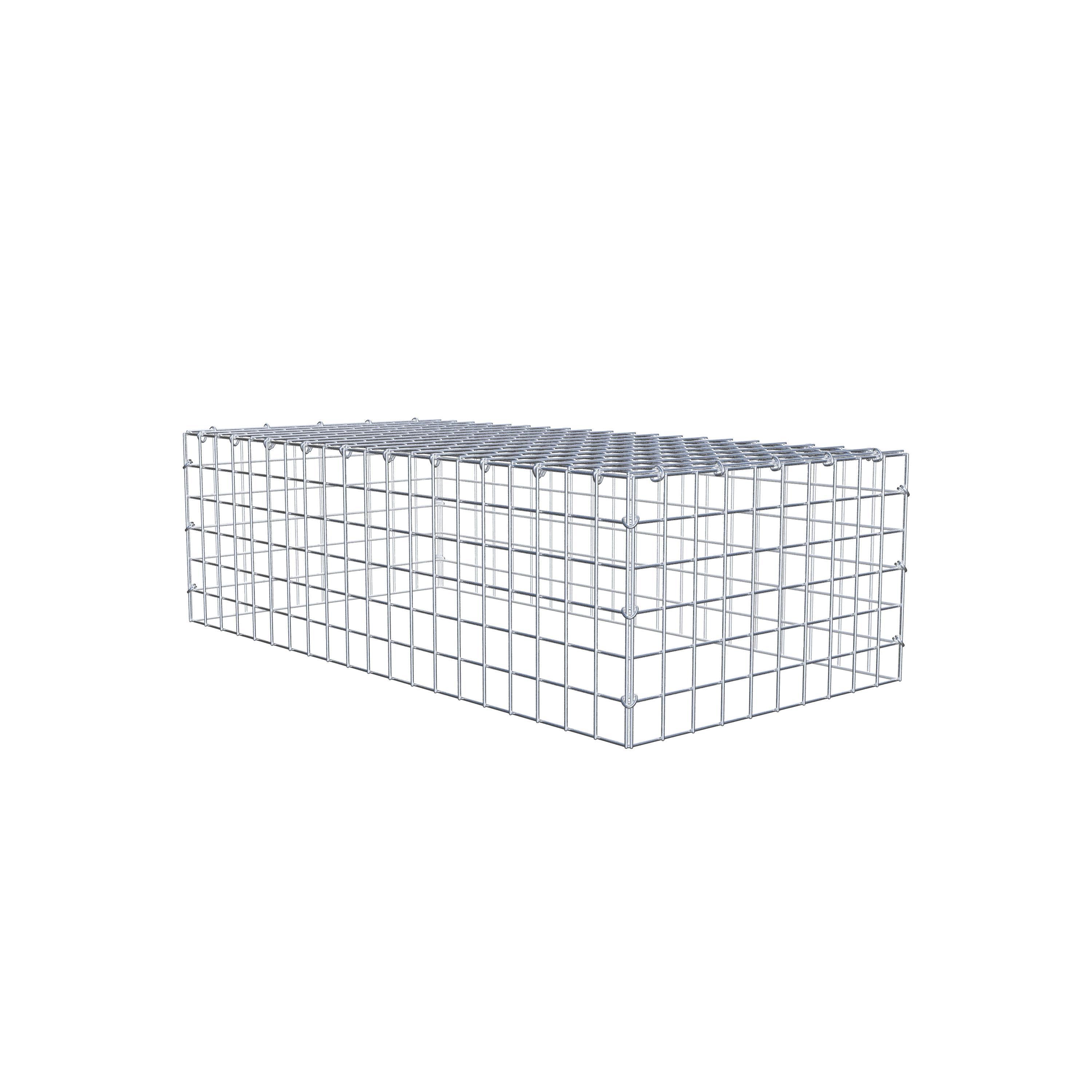 Mounted gabion type 3 100 cm x 30 cm x 50 cm (L x H x D), mesh size 5 cm x 5 cm, C-ring