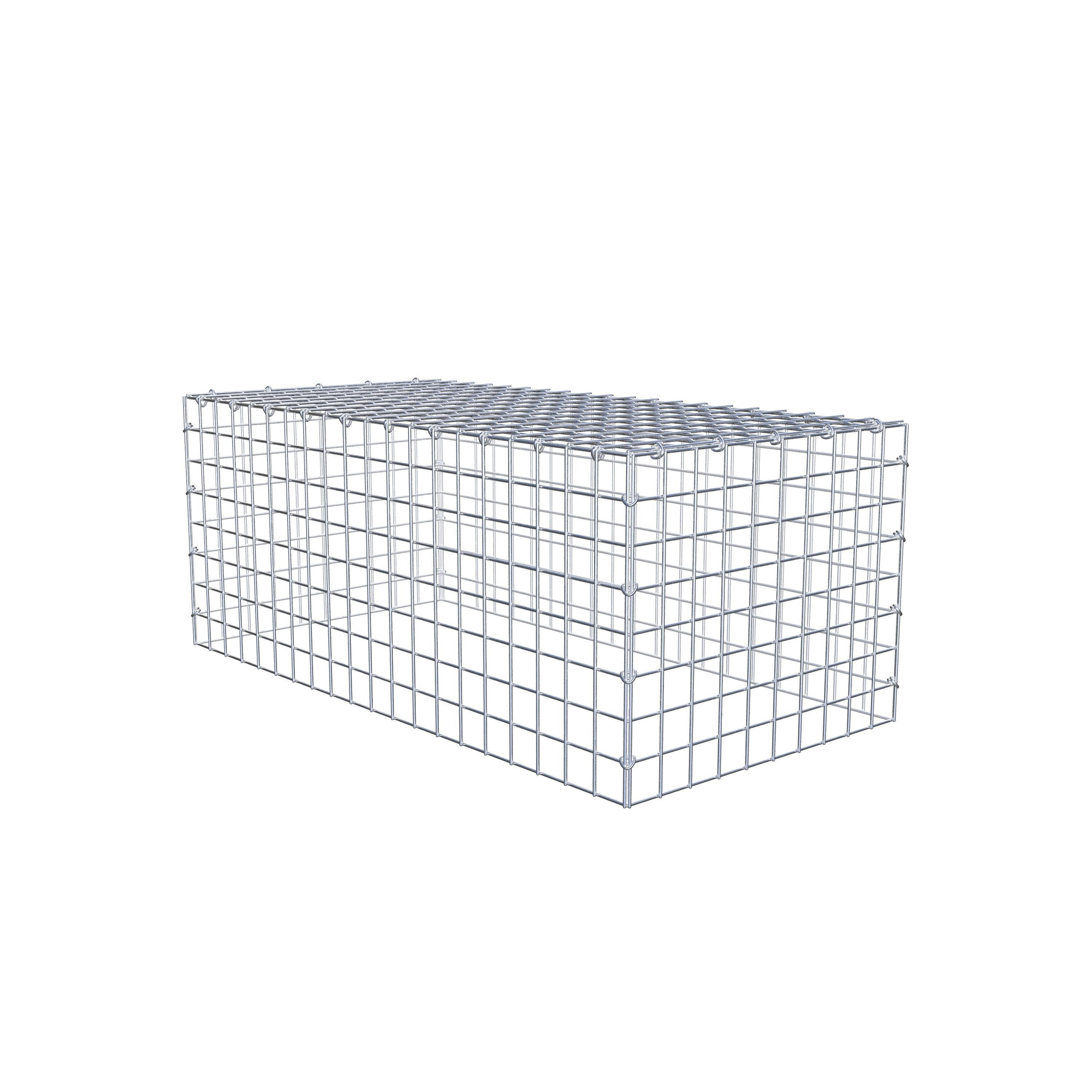 Mounted gabion type 3 100 cm x 40 cm x 50 cm (L x H x D), mesh size 5 cm x 5 cm, C-ring