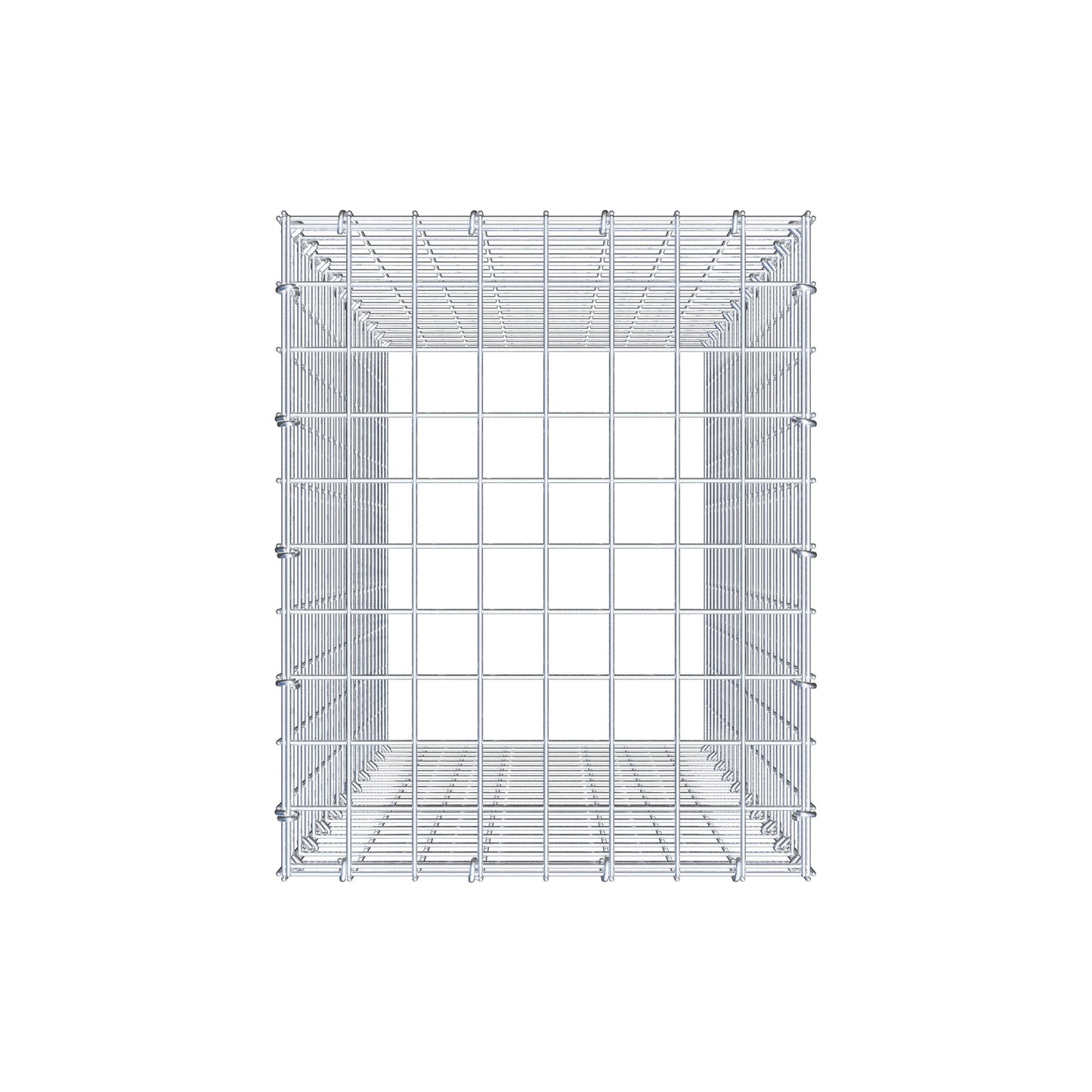 Monteret gabion type 3 100 cm x 40 cm x 50 cm (L x H x D), maskestørrelse 5 cm x 5 cm, C-ring