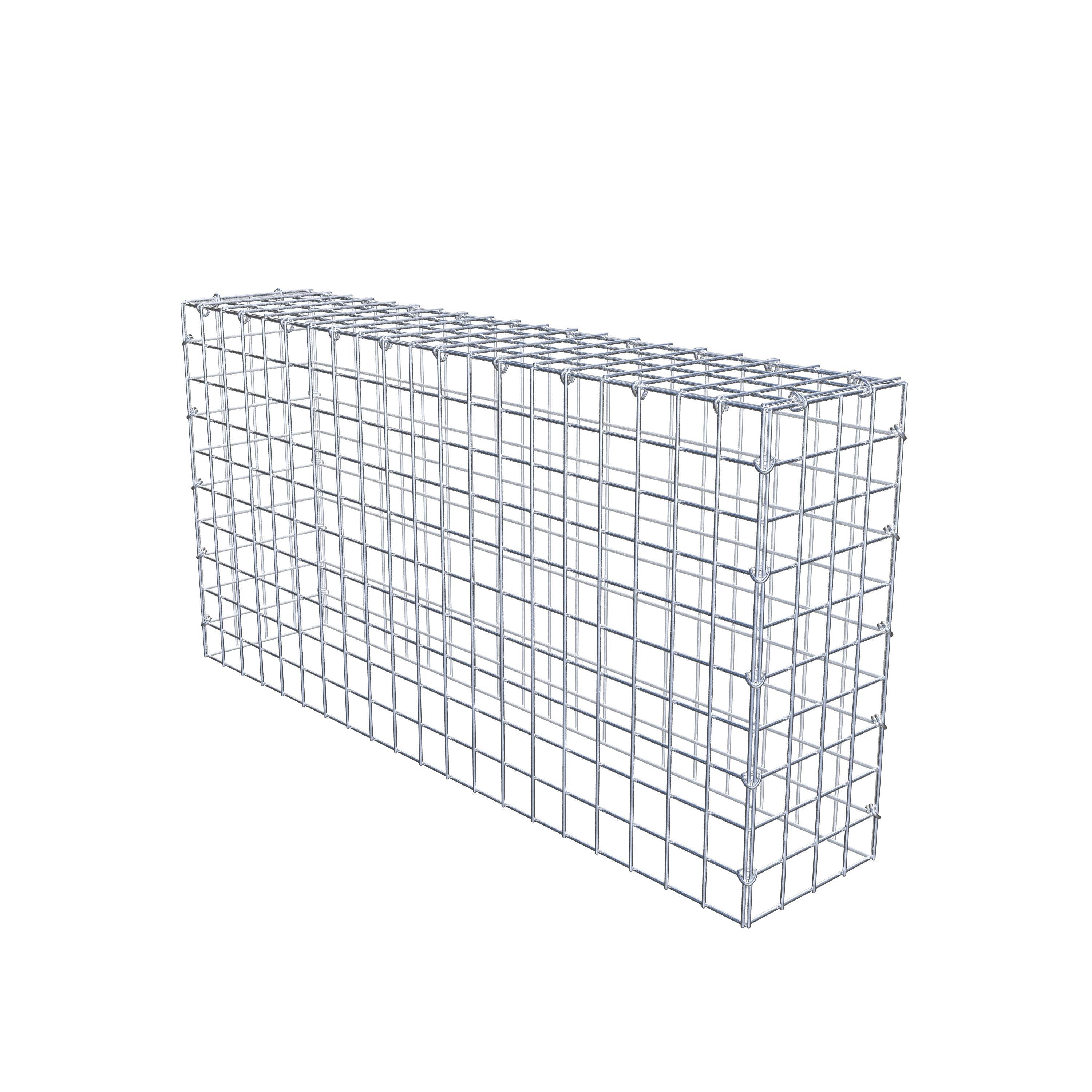 Monteret gabion type 3 100 cm x 50 cm x 20 cm (L x H x D), maskestørrelse 5 cm x 5 cm, C-ring