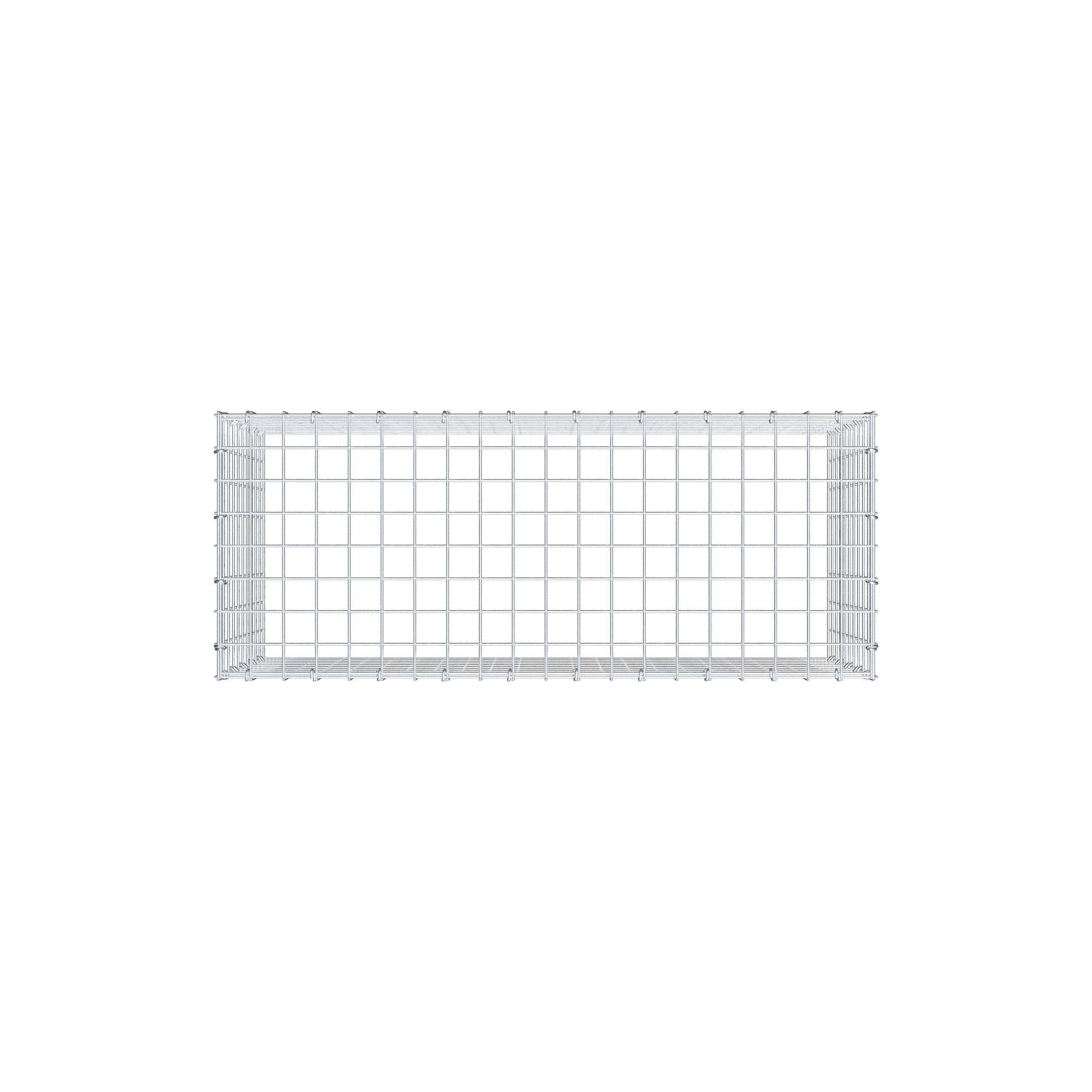 Anbaugabione Typ 3 100 cm x 50 cm x 40 cm (L x H x T), Maschenweite 5 cm x 5 cm, C-Ring