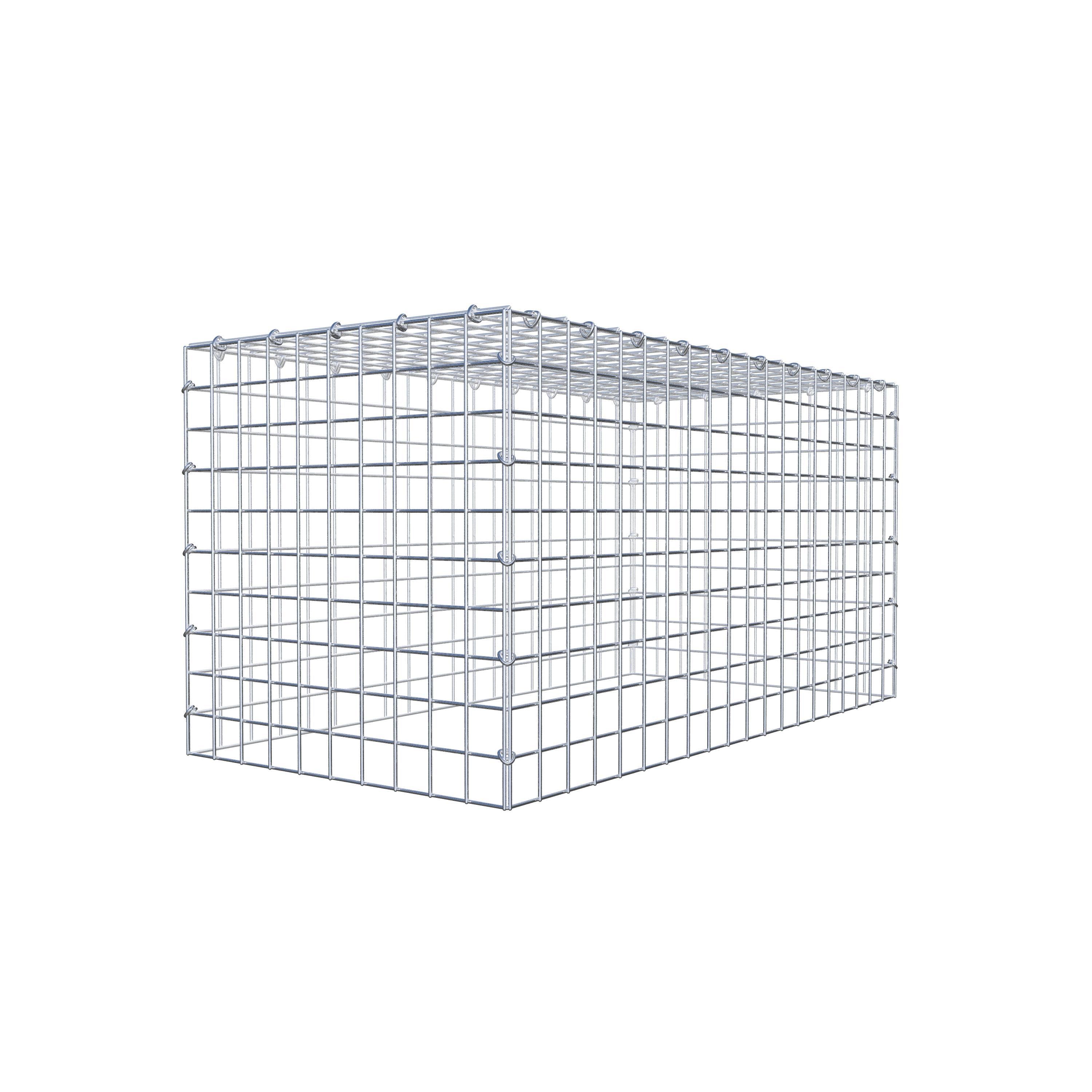 Monteret gabion type 3 100 cm x 50 cm x 50 cm (L x H x D), maskestørrelse 5 cm x 5 cm, C-ring