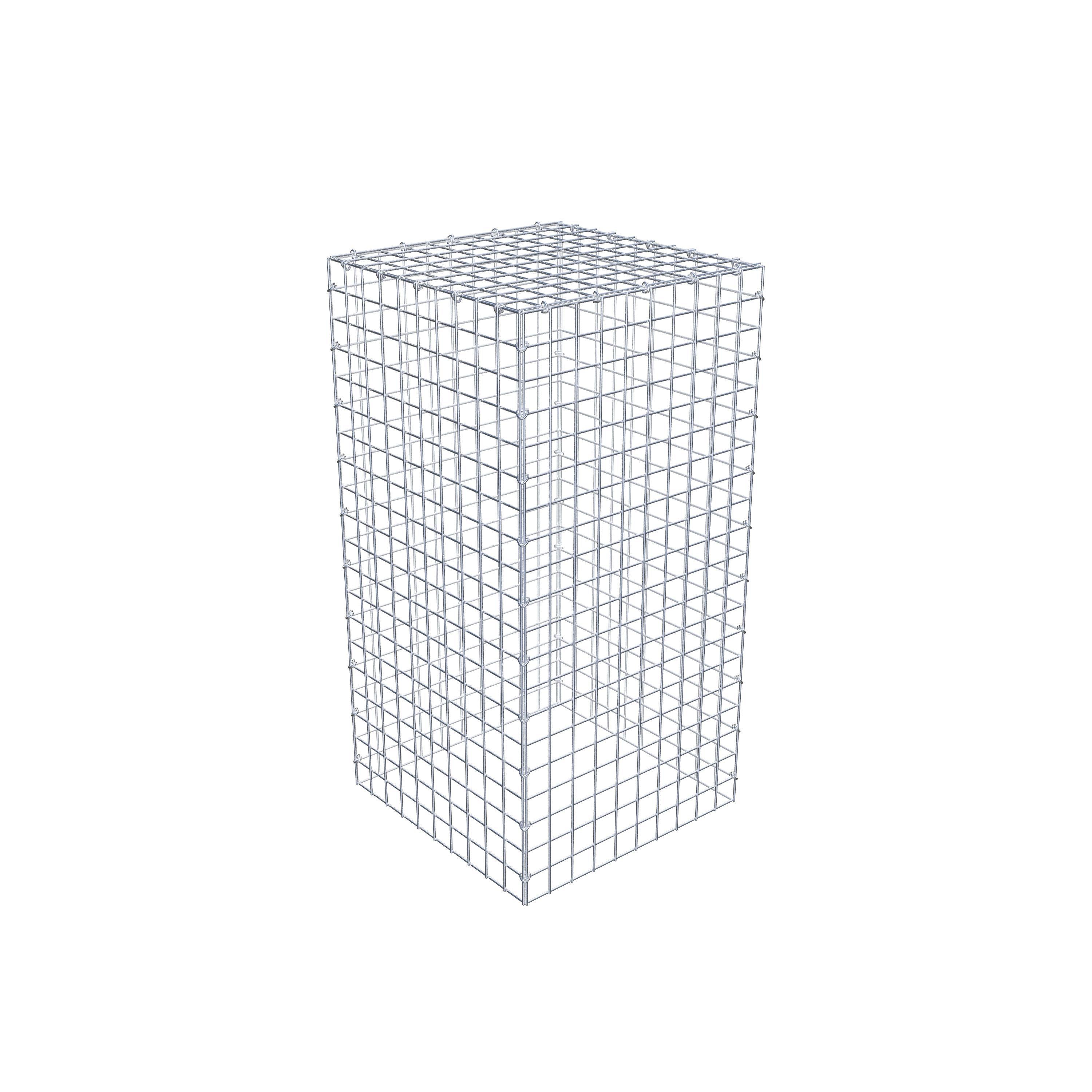 Monteret gabion type 3 100 cm x 50 cm x 50 cm (L x H x D), maskestørrelse 5 cm x 5 cm, C-ring