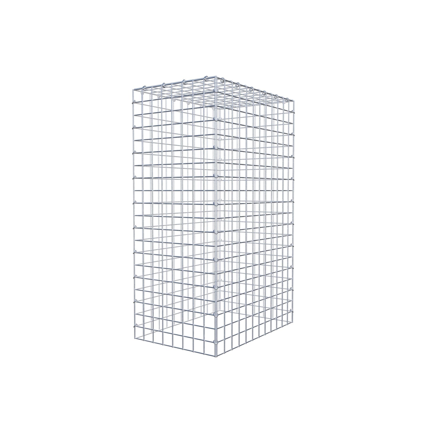 Typ 3 påbyggnadsgabion 100 cm x 60 cm x 40 cm (L x H x D), maskstorlek 5 cm x 5 cm, C-ring