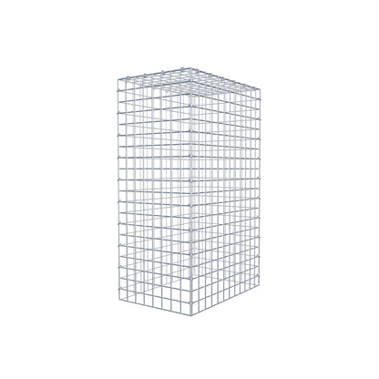 Typ 3 påbyggnadsgabion 100 cm x 60 cm x 40 cm (L x H x D), maskstorlek 5 cm x 5 cm, C-ring
