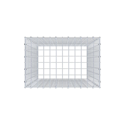 Typ 3 påbyggnadsgabion 100 cm x 60 cm x 40 cm (L x H x D), maskstorlek 5 cm x 5 cm, C-ring