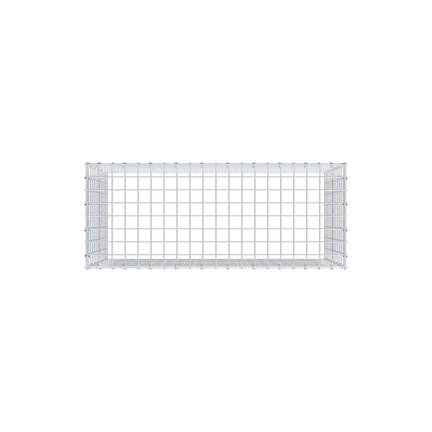 Typ 3 påbyggnadsgabion 100 cm x 60 cm x 40 cm (L x H x D), maskstorlek 5 cm x 5 cm, C-ring