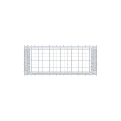 Typ 3 påbyggnadsgabion 100 cm x 60 cm x 40 cm (L x H x D), maskstorlek 5 cm x 5 cm, C-ring