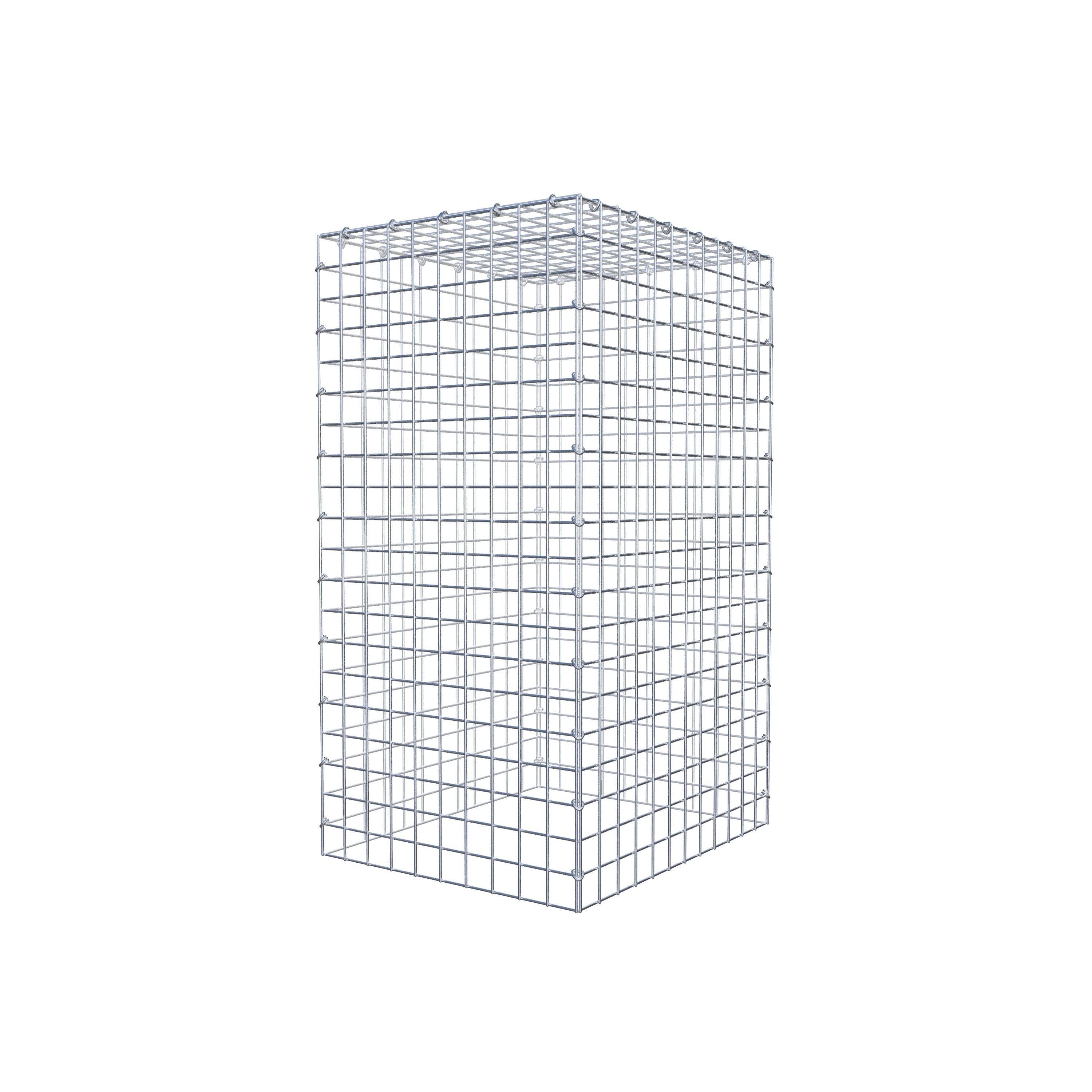 Mounted gabion type 3 100 cm x 60 cm x 50 cm (L x H x D), mesh size 5 cm x 5 cm, C-ring