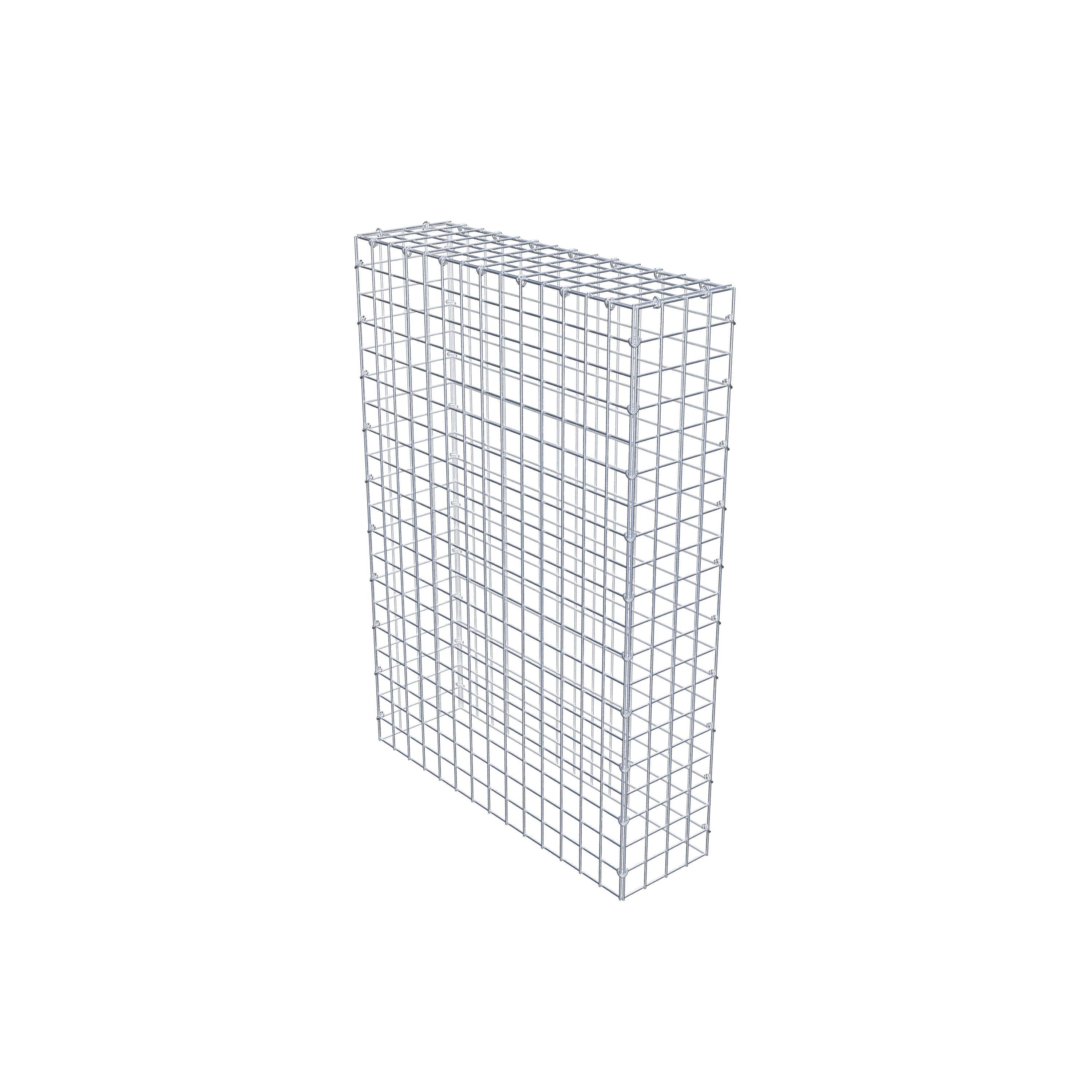 Monteret gabion type 3 100 cm x 70 cm x 20 cm (L x H x D), maskestørrelse 5 cm x 5 cm, C-ring