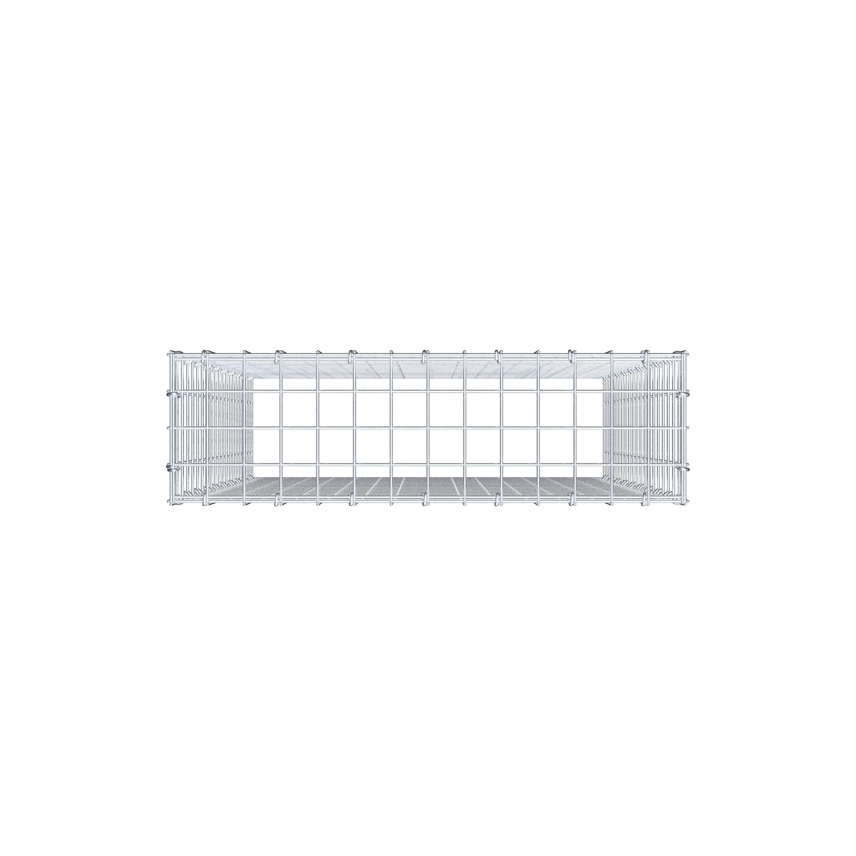 Monteret gabion type 3 100 cm x 70 cm x 20 cm (L x H x D), maskestørrelse 5 cm x 5 cm, C-ring