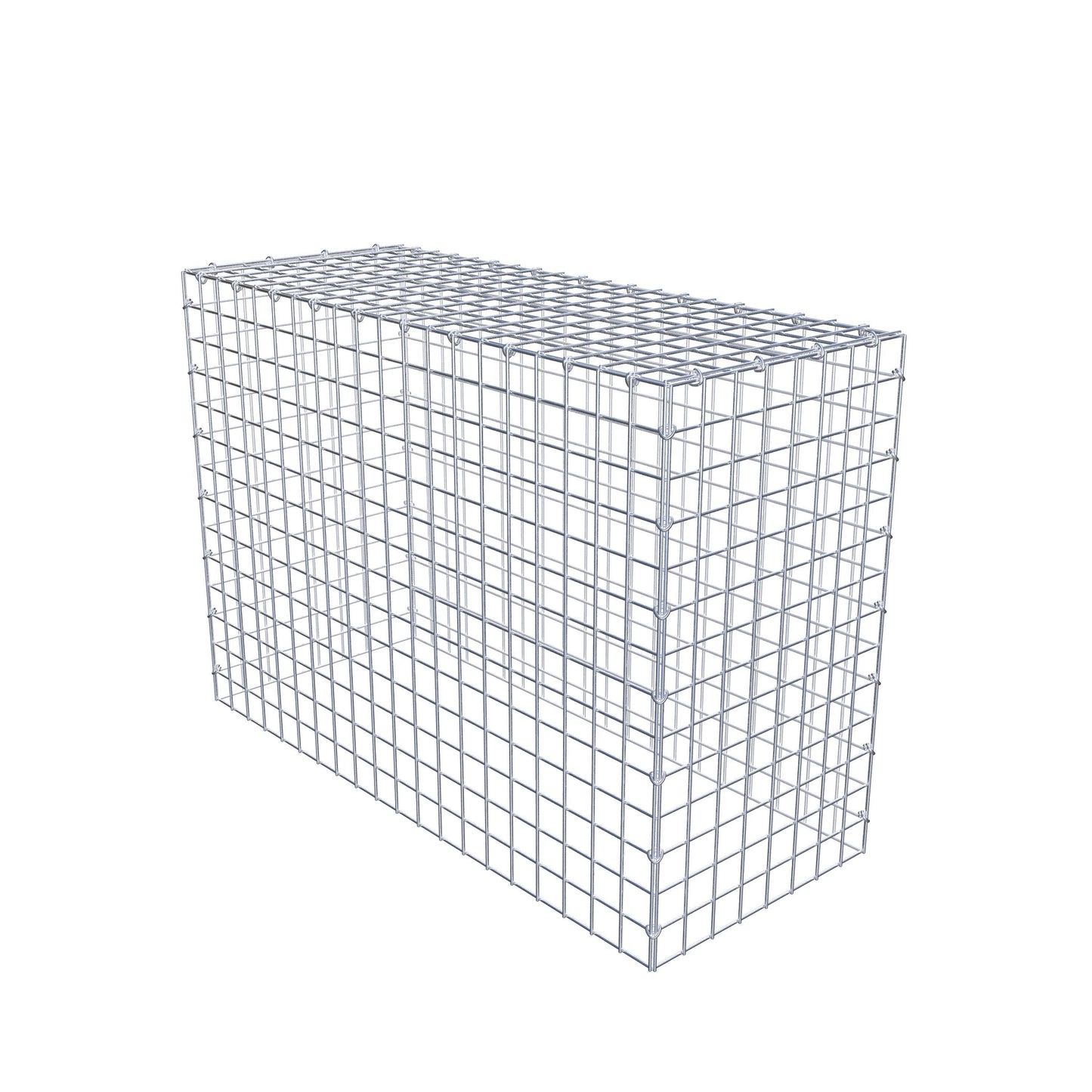 Monteret gabion type 3 100 cm x 70 cm x 40 cm (L x H x D), maskestørrelse 5 cm x 5 cm, C-ring