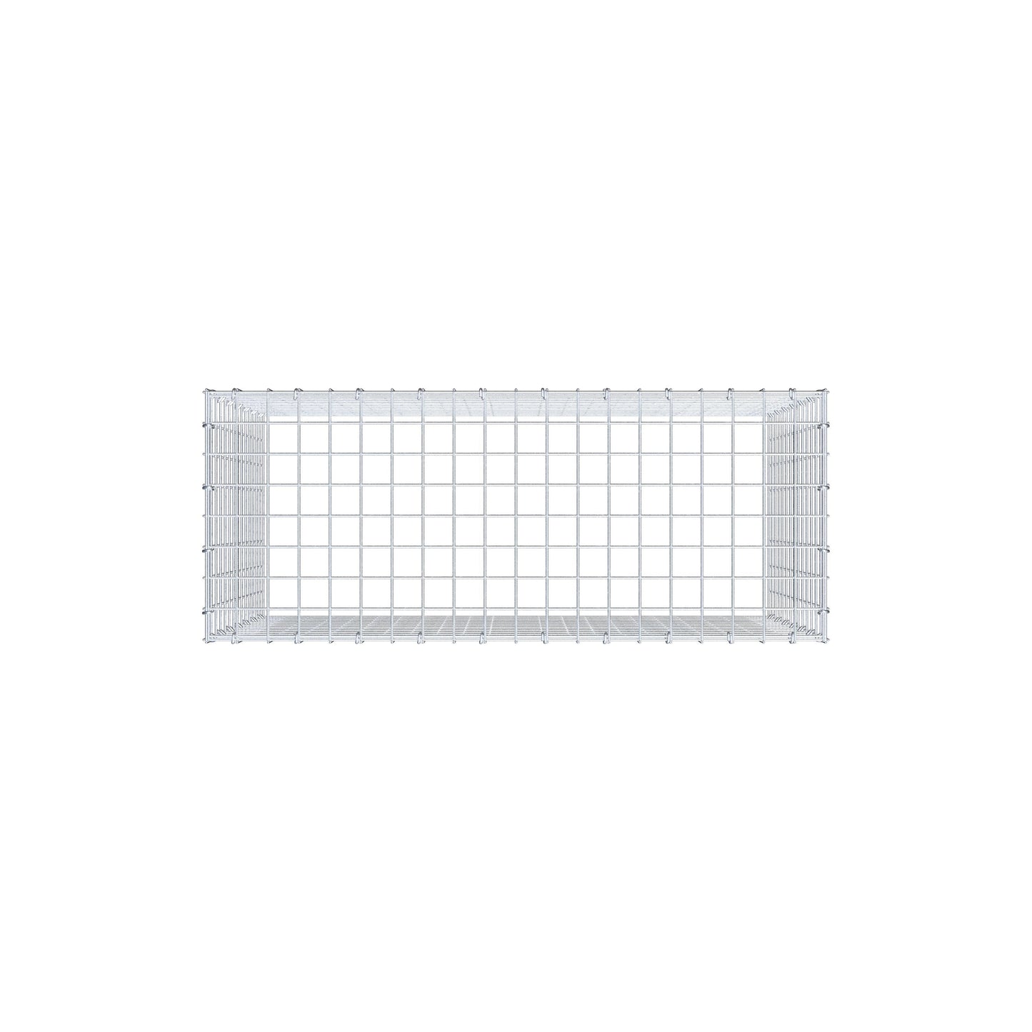 Monteret gabion type 3 100 cm x 70 cm x 40 cm (L x H x D), maskestørrelse 5 cm x 5 cm, C-ring