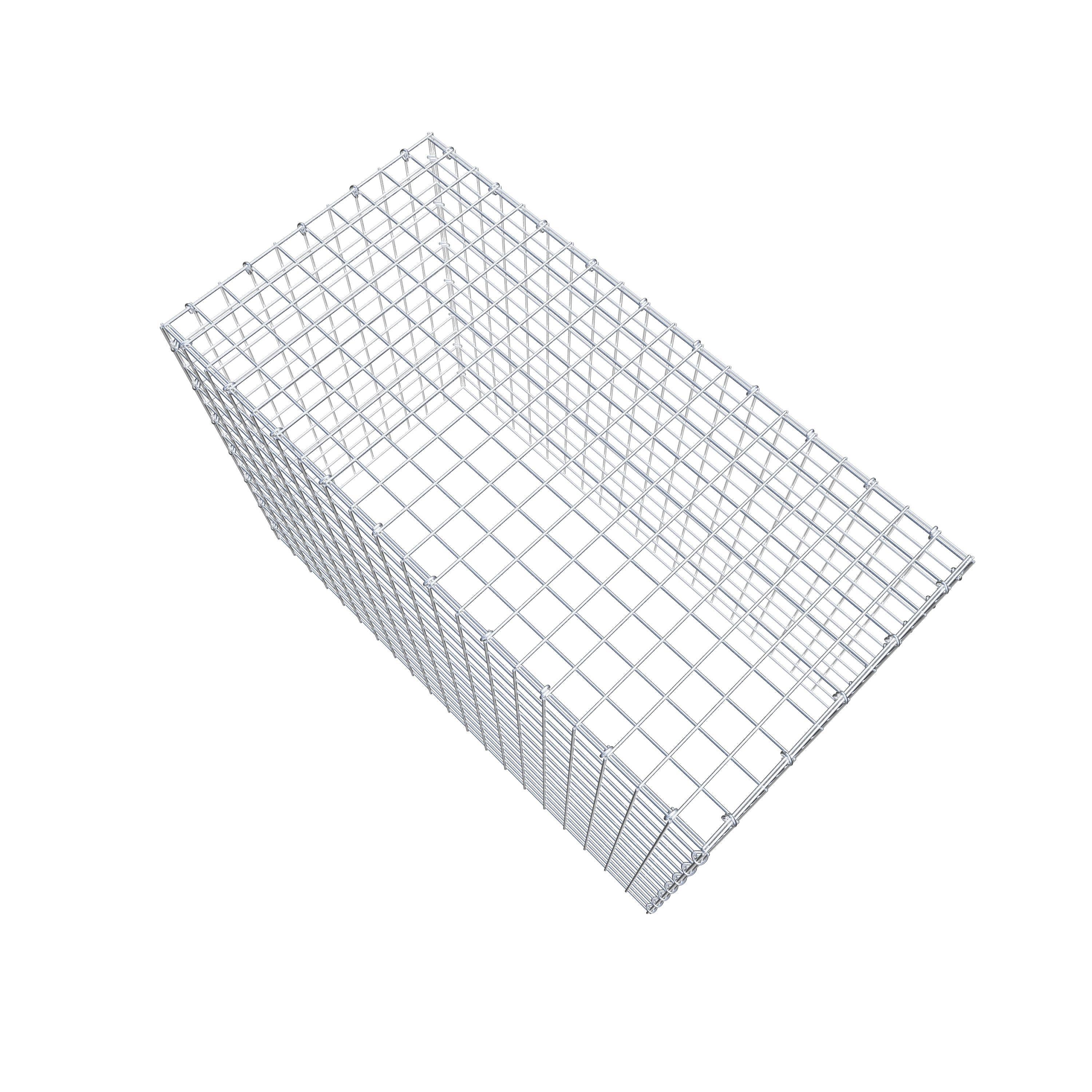 Mounted gabion type 3 100 cm x 70 cm x 50 cm (L x H x D), mesh size 5 cm x 5 cm, C-ring