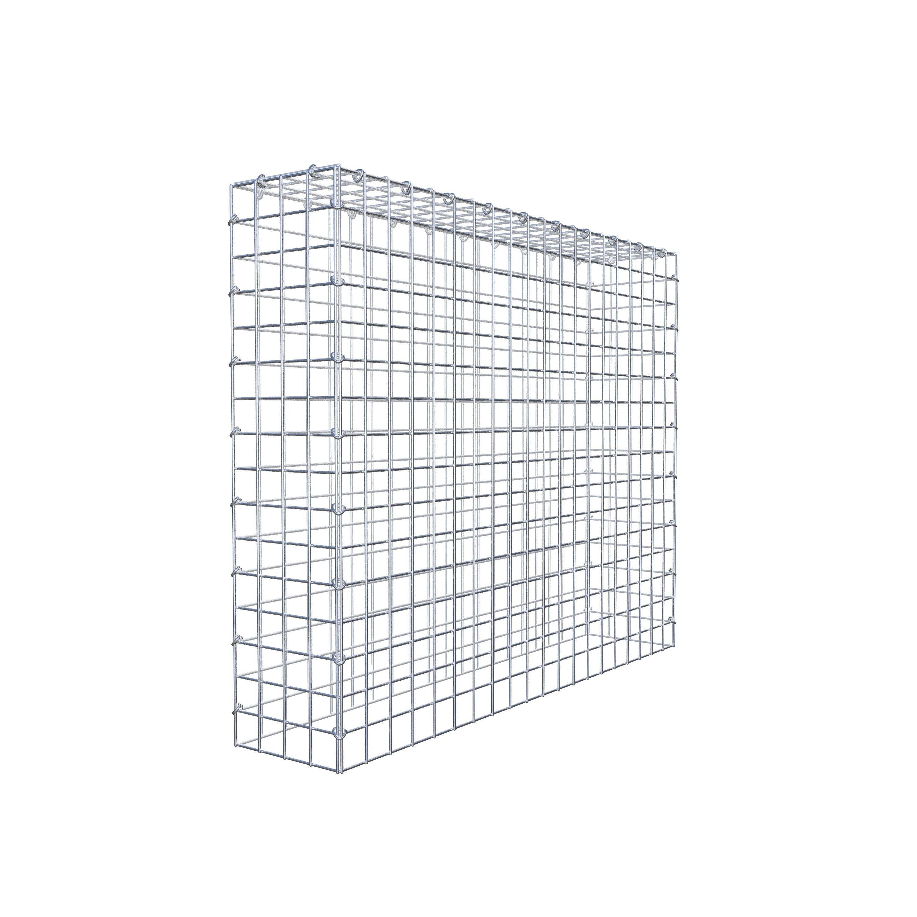 Monteret gabion type 3 100 cm x 80 cm x 20 cm (L x H x D), maskestørrelse 5 cm x 5 cm, C-ring