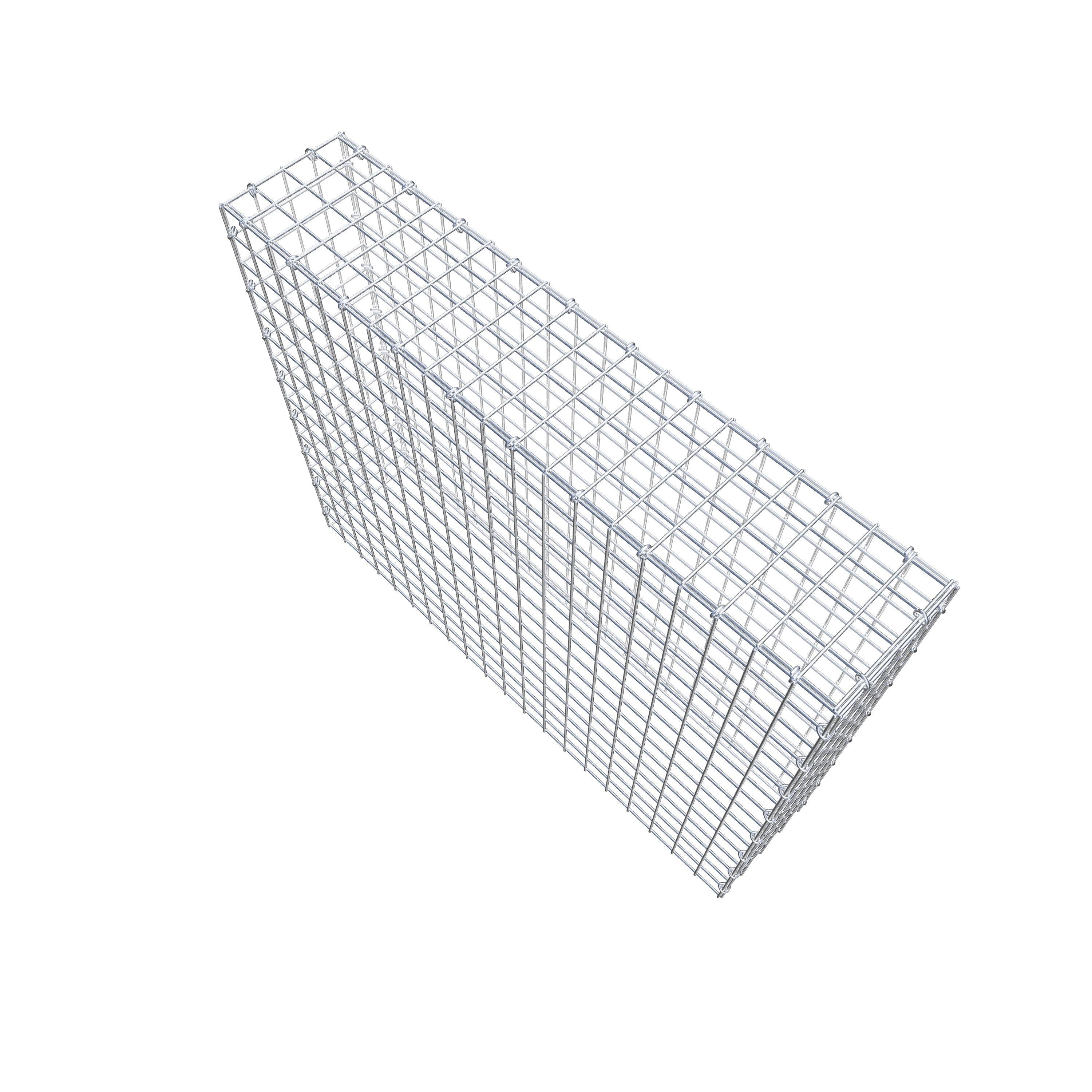 Monteret gabion type 3 100 cm x 80 cm x 20 cm (L x H x D), maskestørrelse 5 cm x 5 cm, C-ring