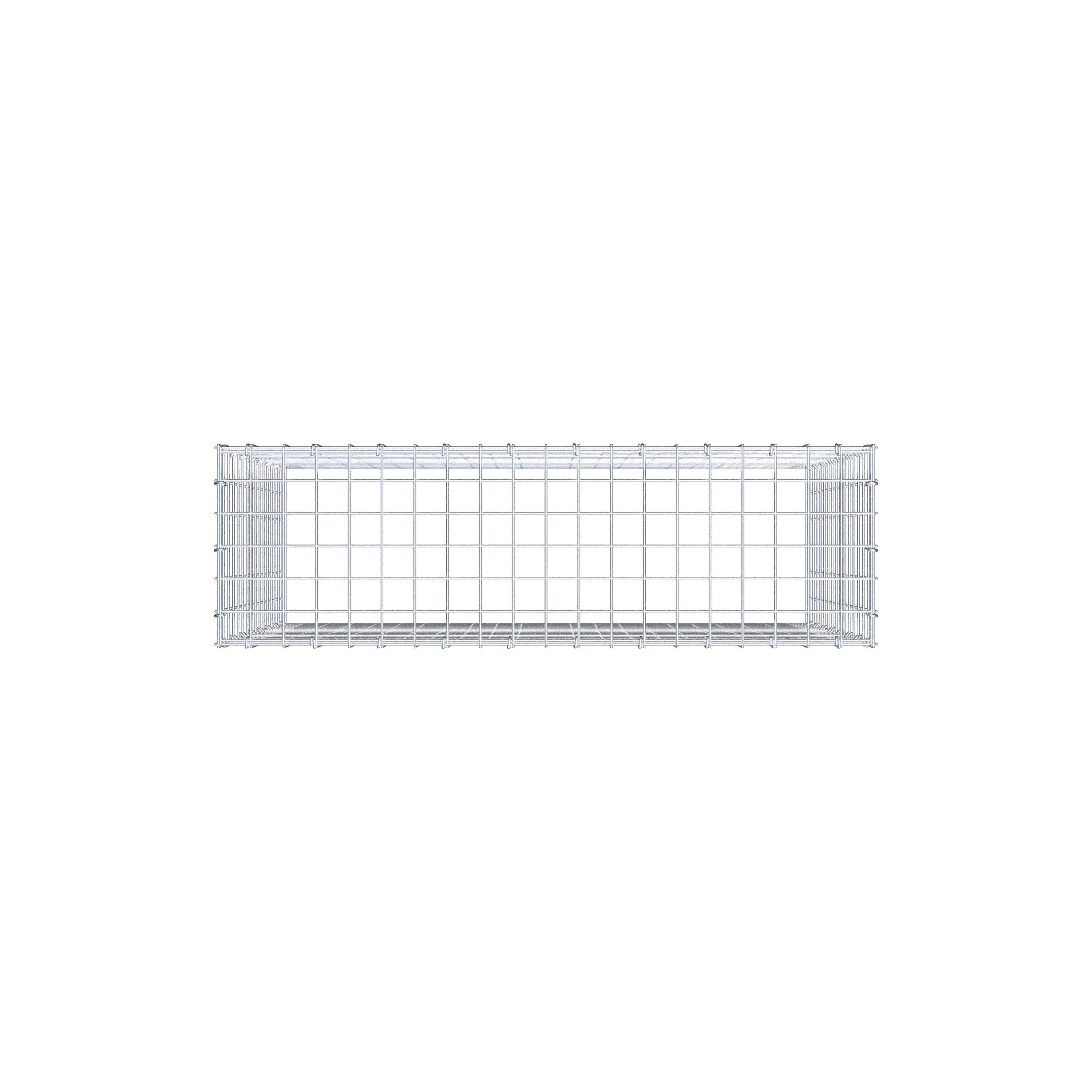 Mounted gabion type 3 100 cm x 80 cm x 30 cm (L x H x D), mesh size 5 cm x 5 cm, C-ring