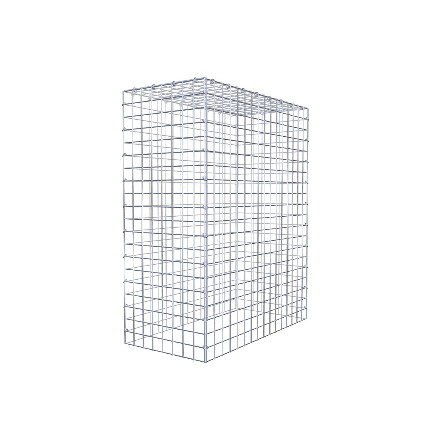 Typ 3 påbyggnadsgabion 100 cm x 80 cm x 40 cm (L x H x D), maskstorlek 5 cm x 5 cm, C-ring