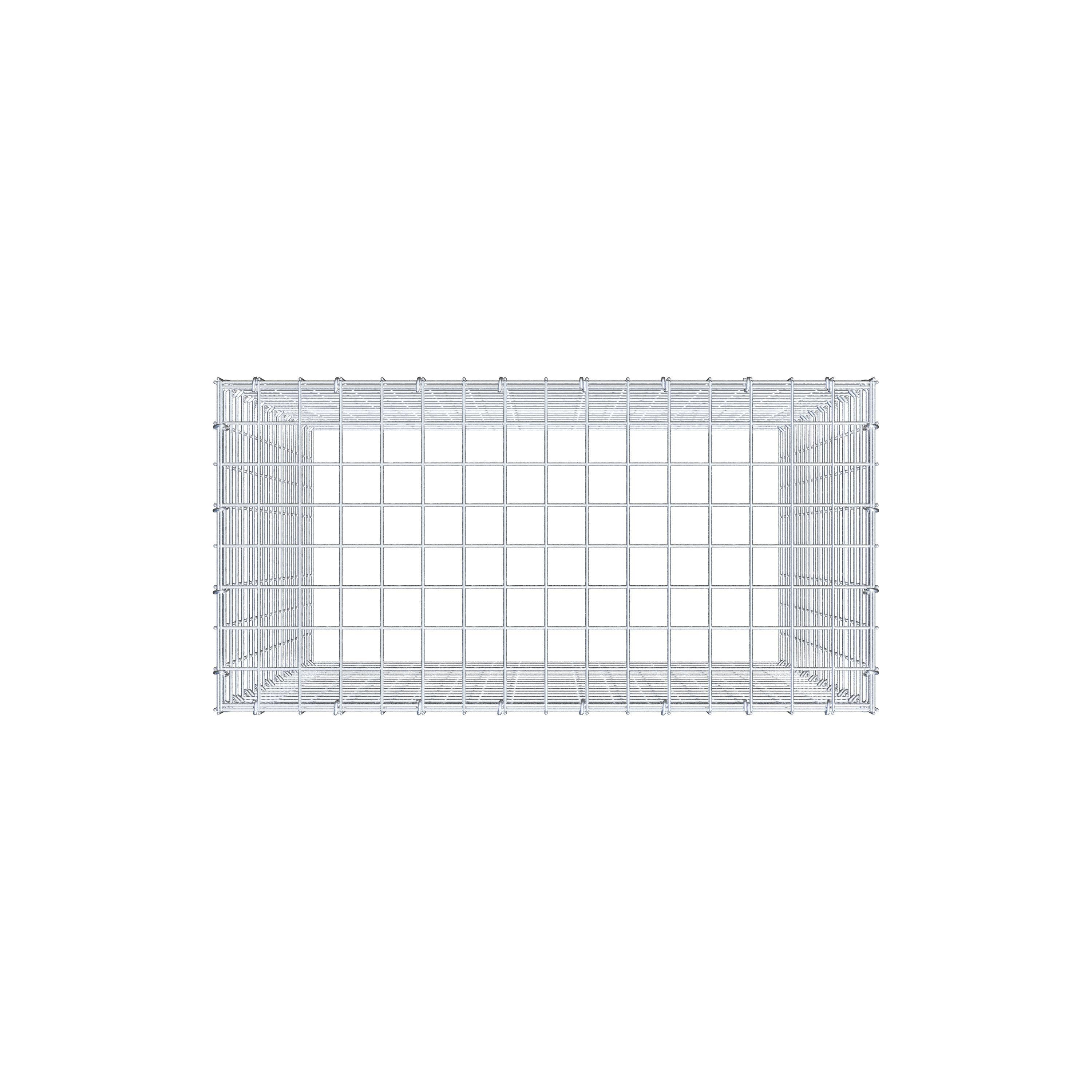 Monteret gabion type 3 100 cm x 80 cm x 40 cm (L x H x D), maskestørrelse 5 cm x 5 cm, C-ring