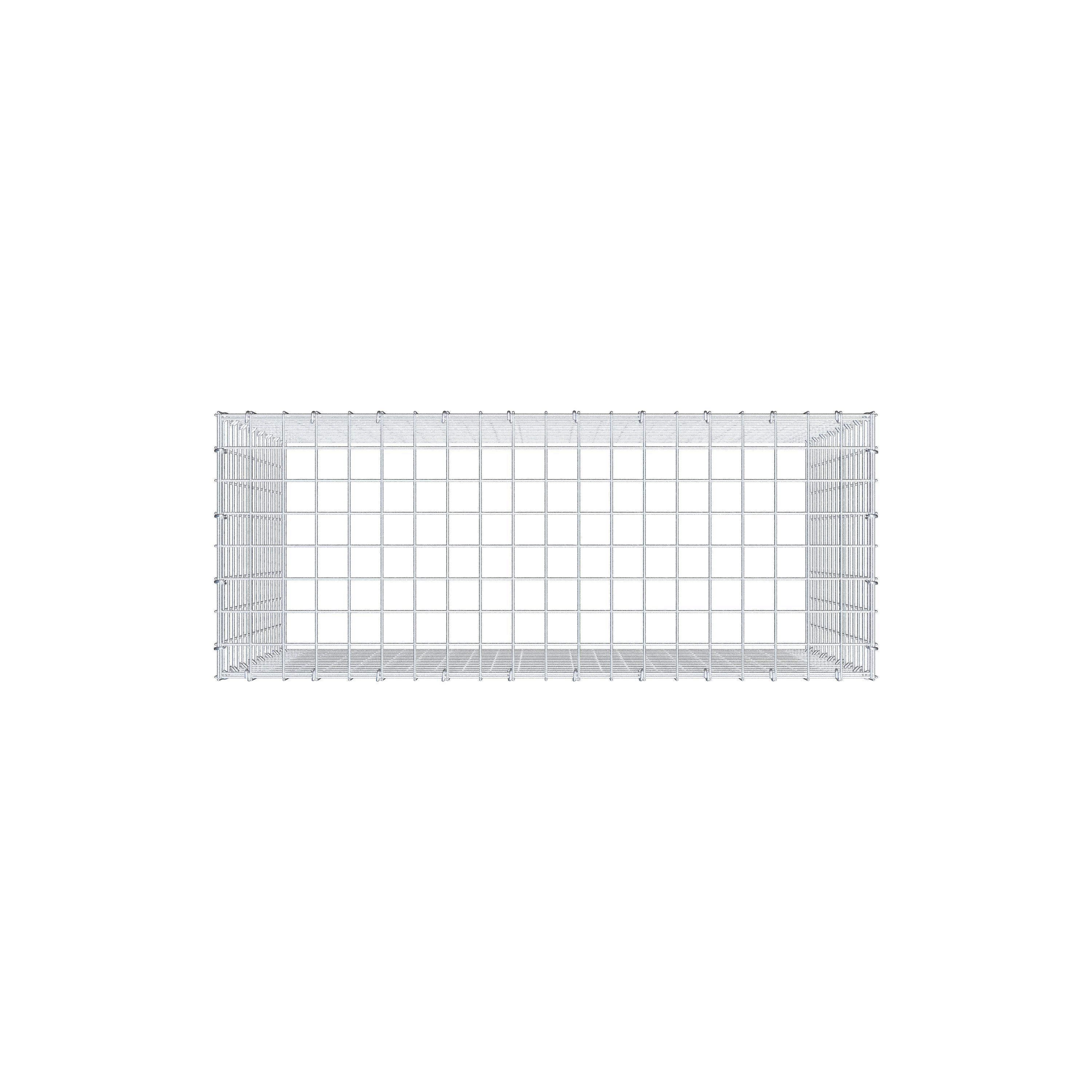 Monteret gabion type 3 100 cm x 80 cm x 40 cm (L x H x D), maskestørrelse 5 cm x 5 cm, C-ring