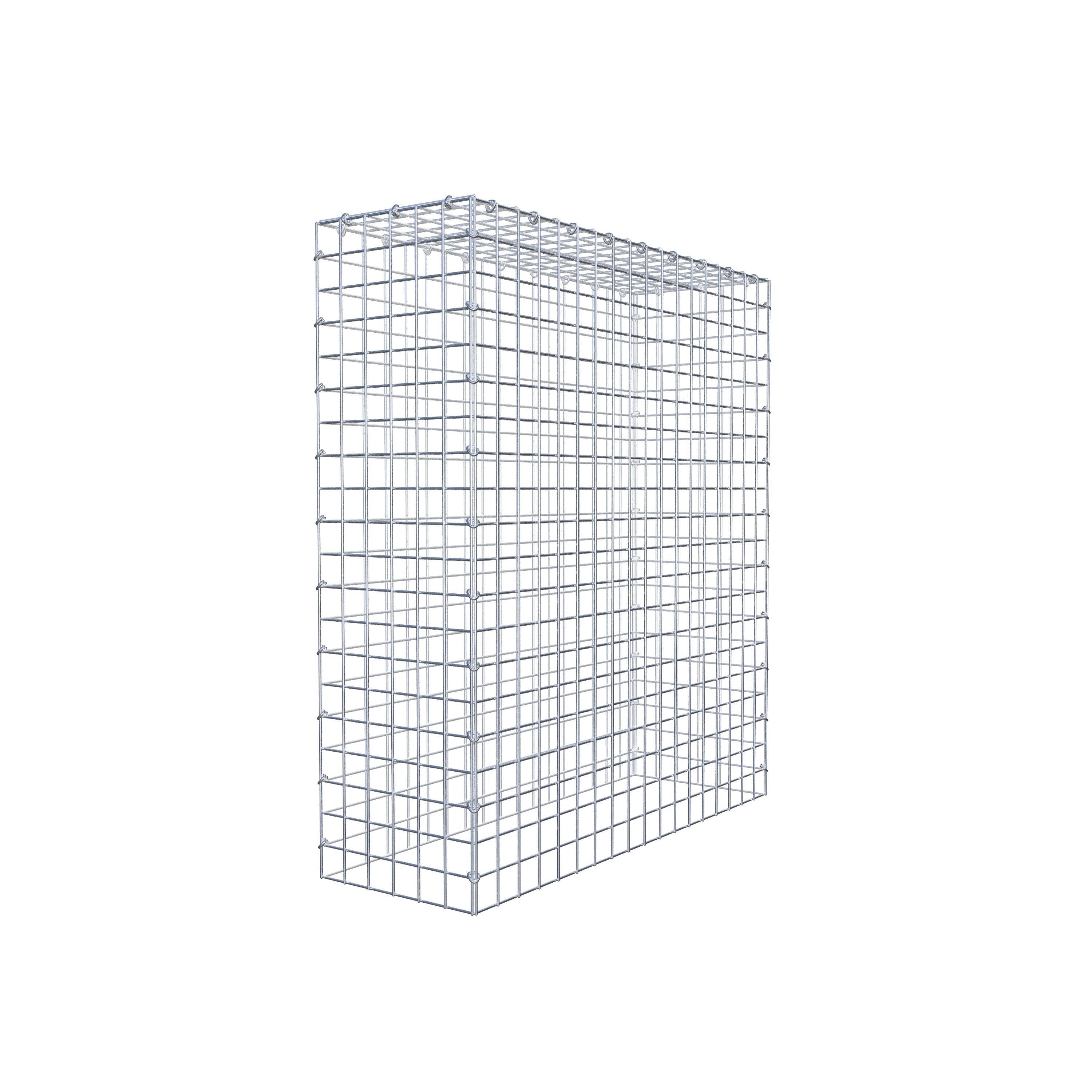 Monteret gabion type 3 100 cm x 90 cm x 30 cm (L x H x D), maskestørrelse 5 cm x 5 cm, C-ring