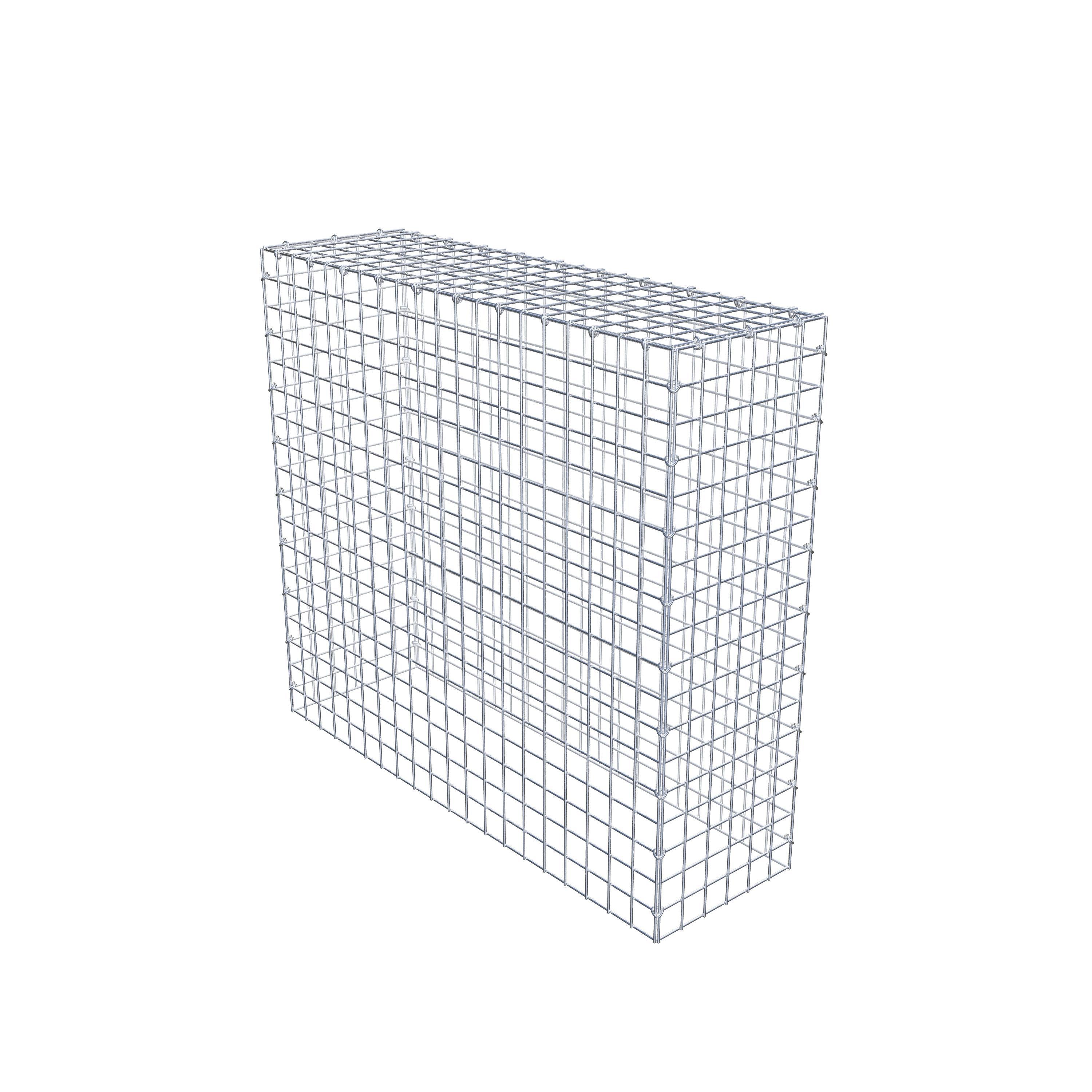 Monteret gabion type 3 100 cm x 90 cm x 30 cm (L x H x D), maskestørrelse 5 cm x 5 cm, C-ring