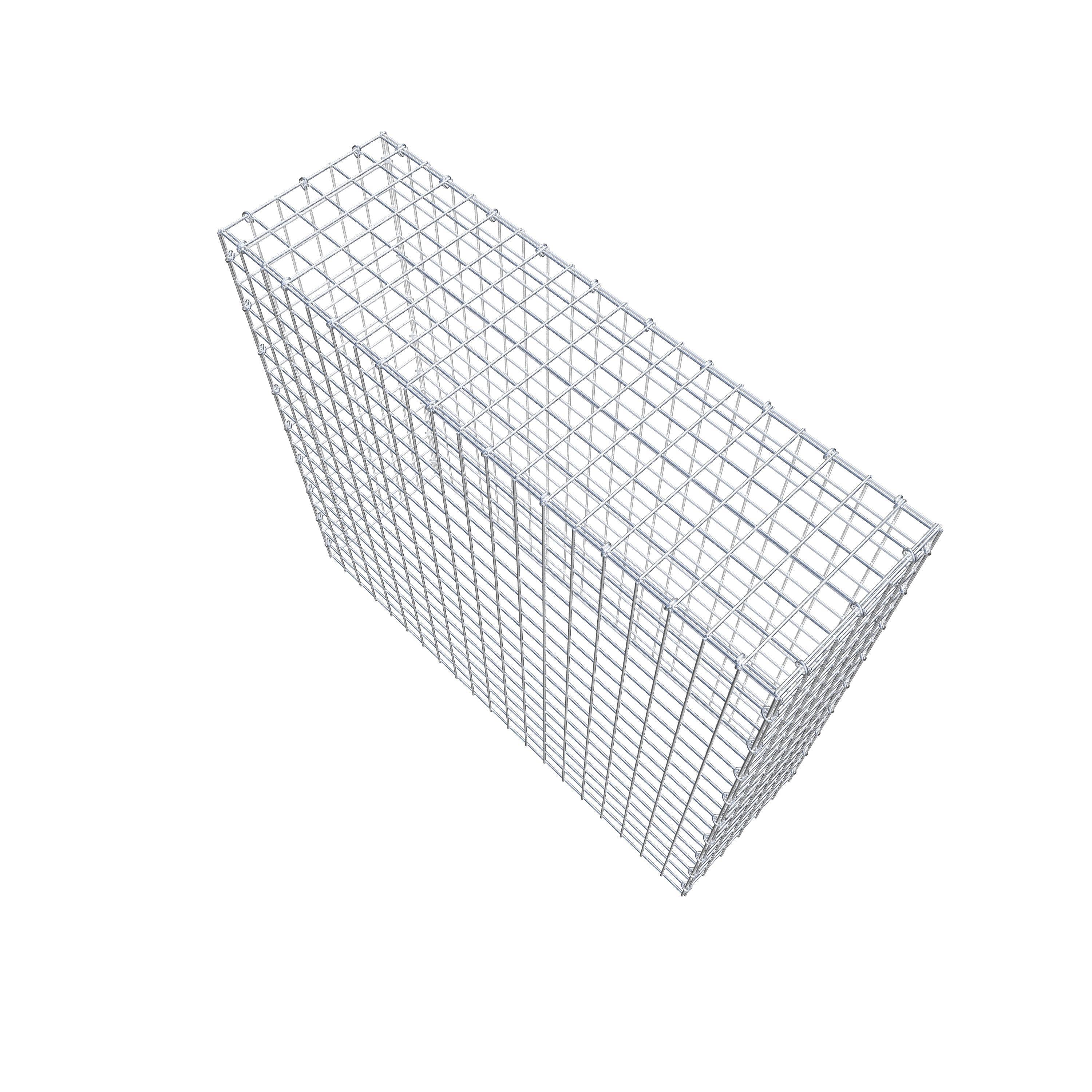 Monteret gabion type 3 100 cm x 90 cm x 30 cm (L x H x D), maskestørrelse 5 cm x 5 cm, C-ring