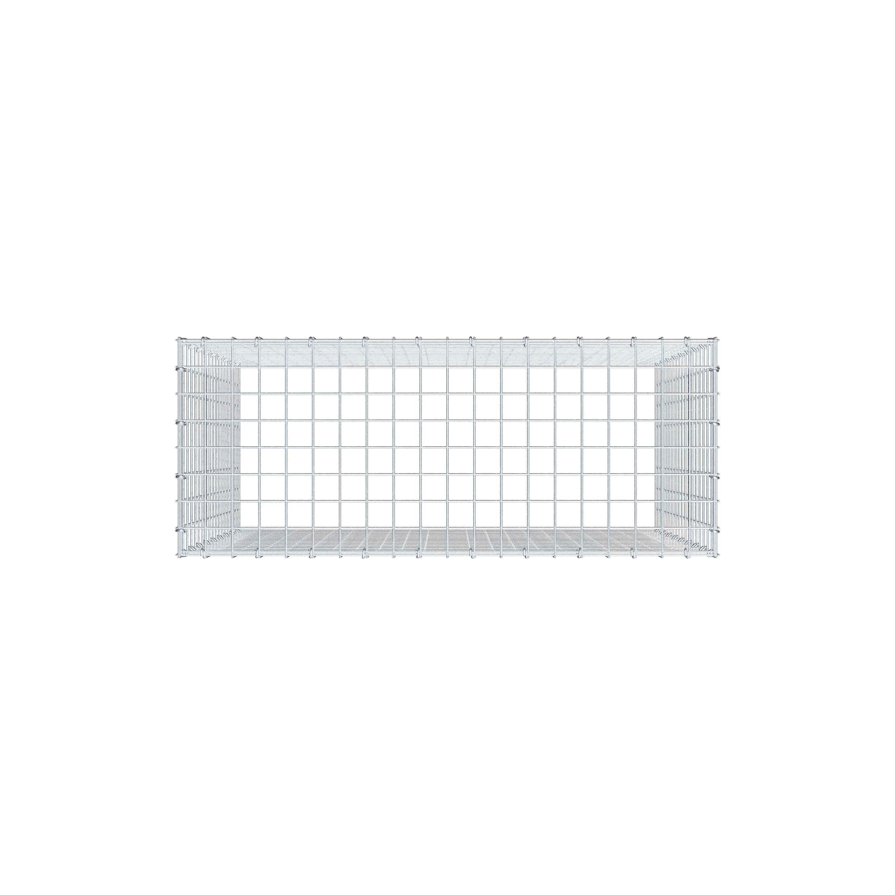 Anbaugabione Typ 3 100 cm x 90 cm x 40 cm (L x H x T), Maschenweite 5 cm x 5 cm, C-Ring