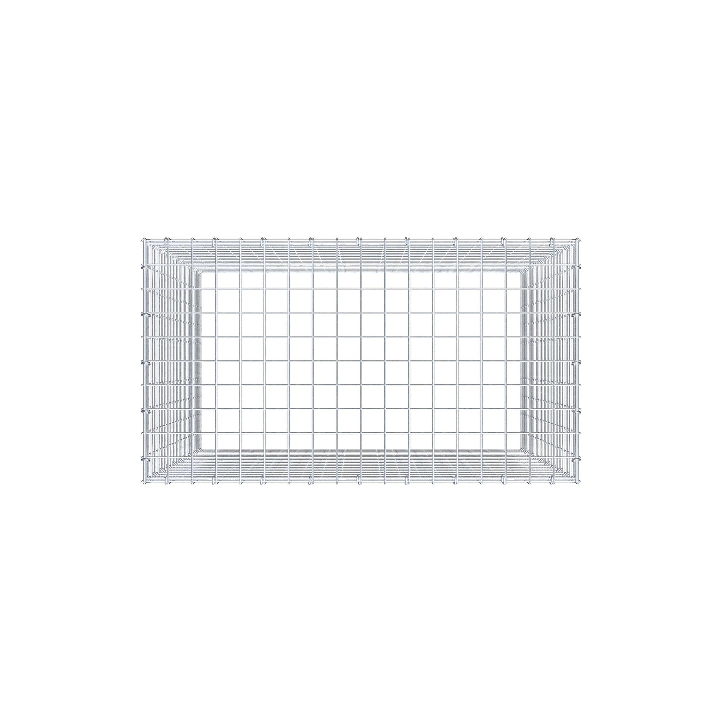 Monteret gabion type 3 100 cm x 90 cm x 50 cm (L x H x D), maskestørrelse 5 cm x 5 cm, C-ring