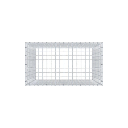 Monteret gabion type 3 100 cm x 90 cm x 50 cm (L x H x D), maskestørrelse 5 cm x 5 cm, C-ring