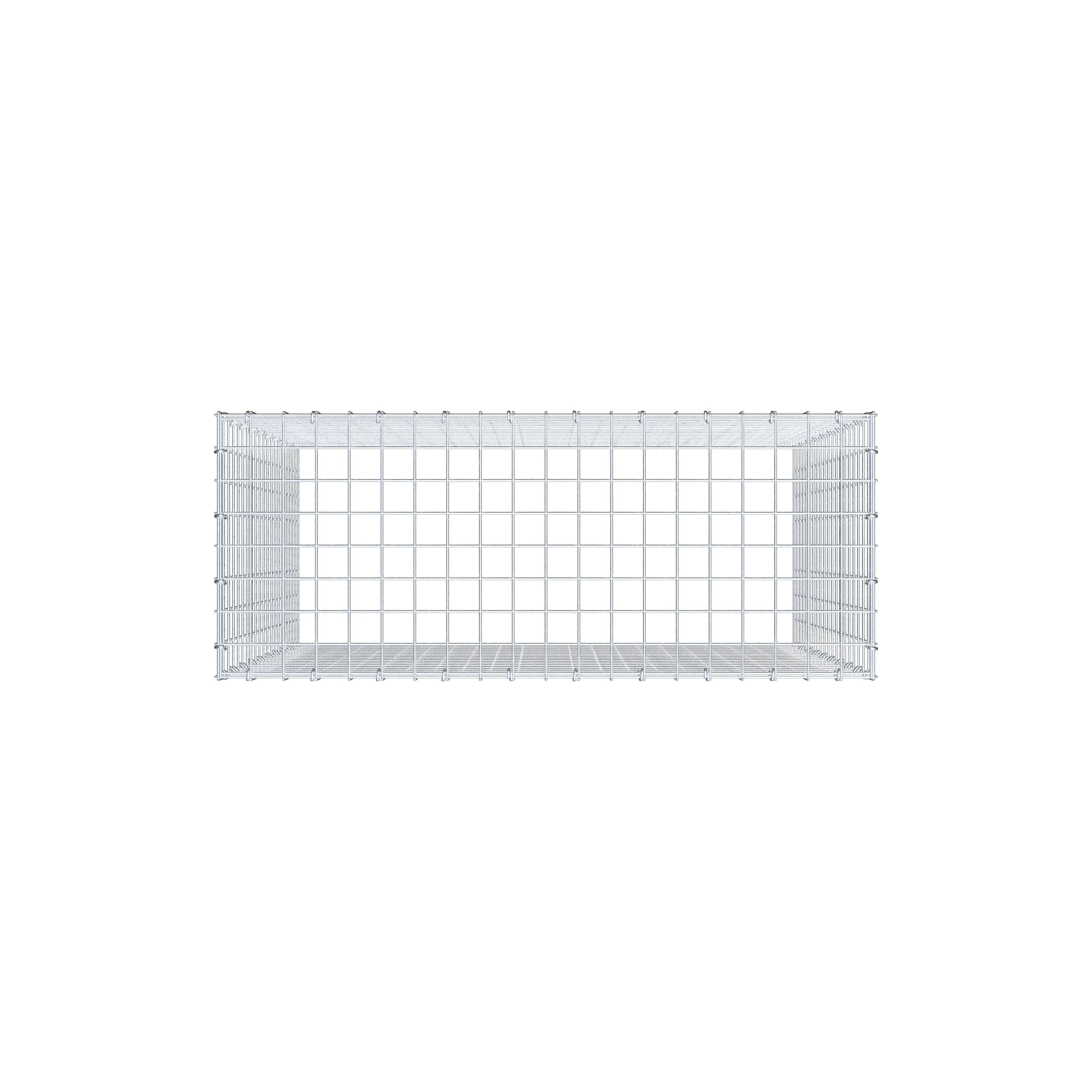 Mounted gabion type 3 100 cm x 100 cm x 40 cm (L x H x D), mesh size 5 cm x 5 cm, C-ring