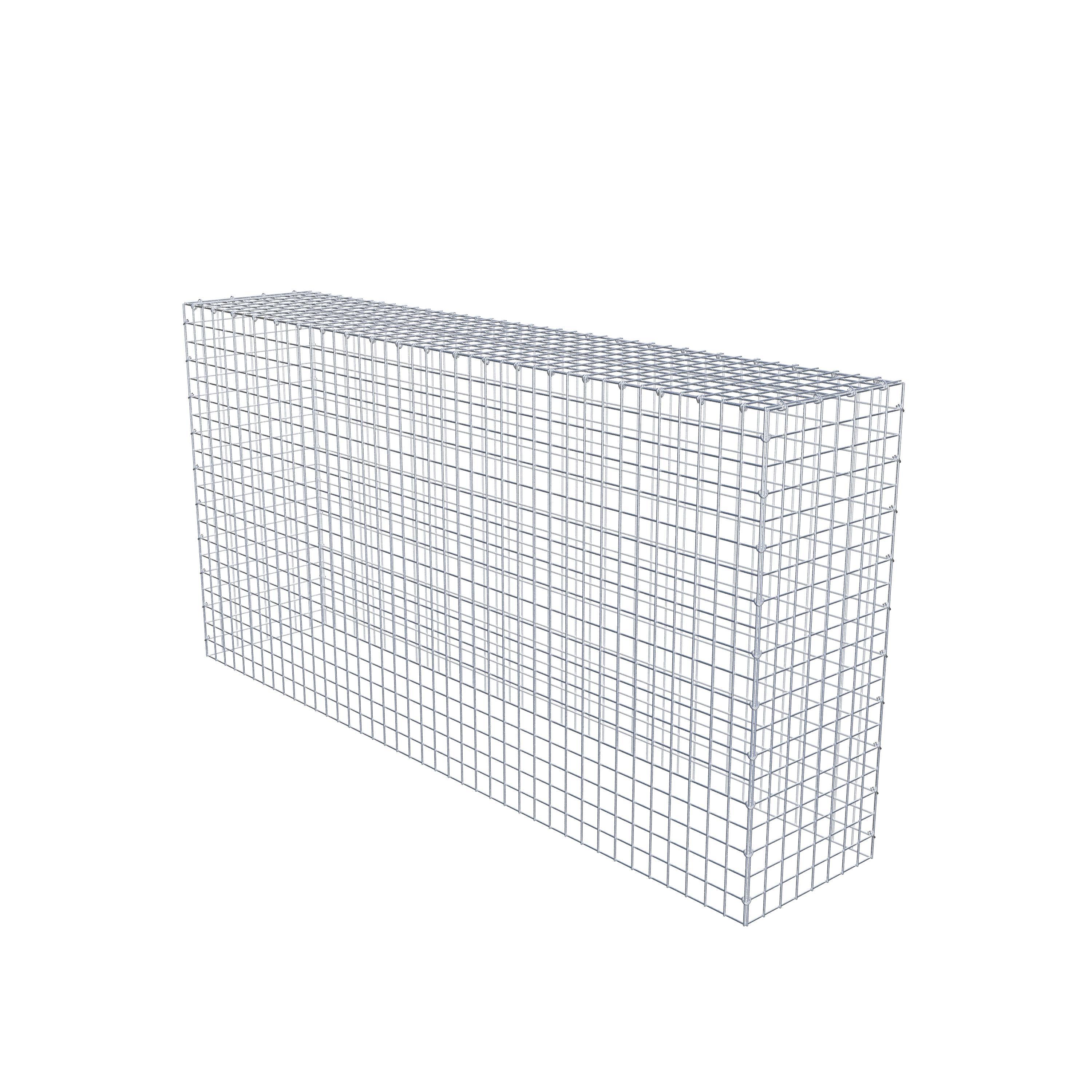 Monteret gabion type 3 200 cm x 100 cm x 40 cm (L x H x D), maskestørrelse 5 cm x 5 cm, C-ring