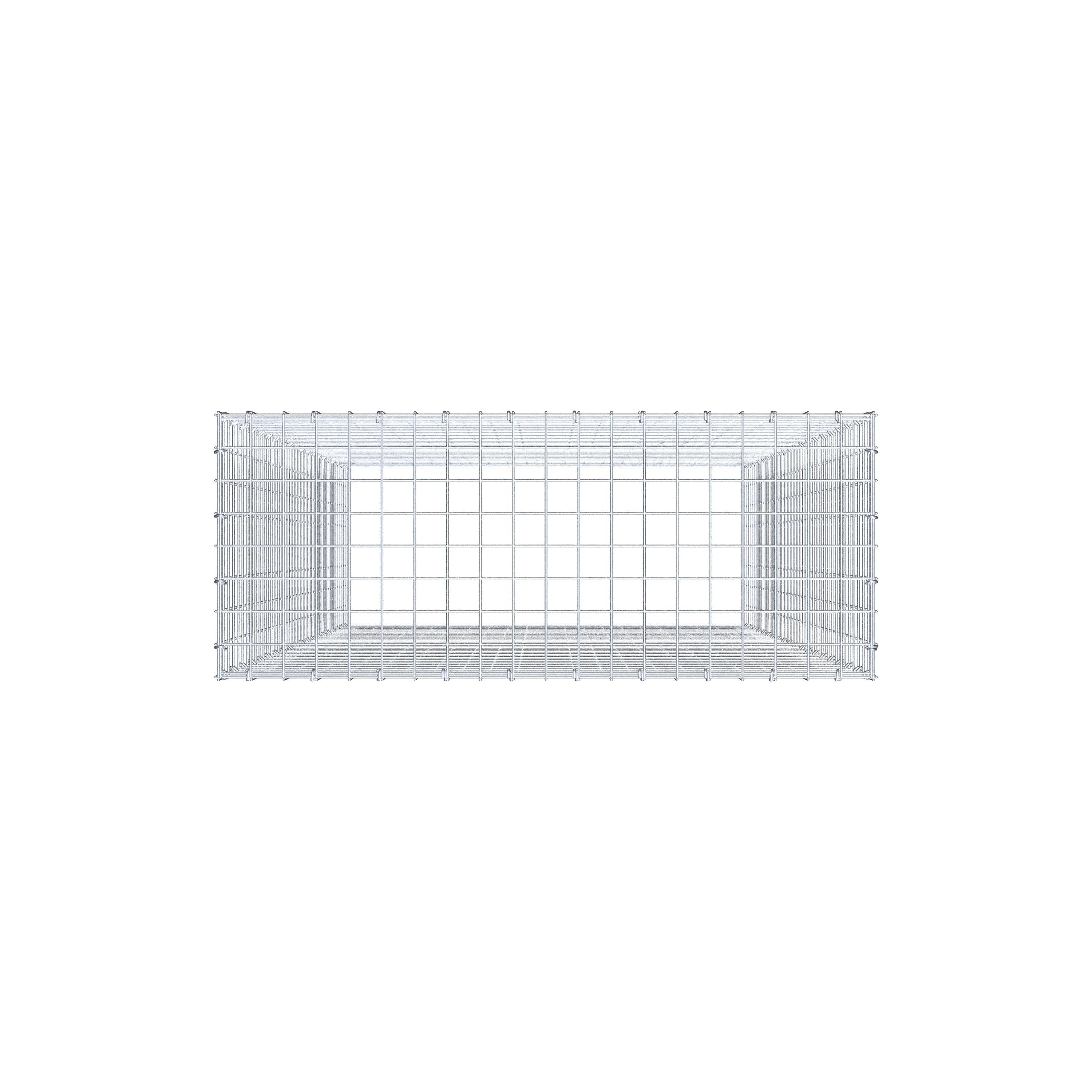 Mounted gabion type 3 200 cm x 100 cm x 40 cm (L x H x D), mesh size 5 cm x 5 cm, C-ring