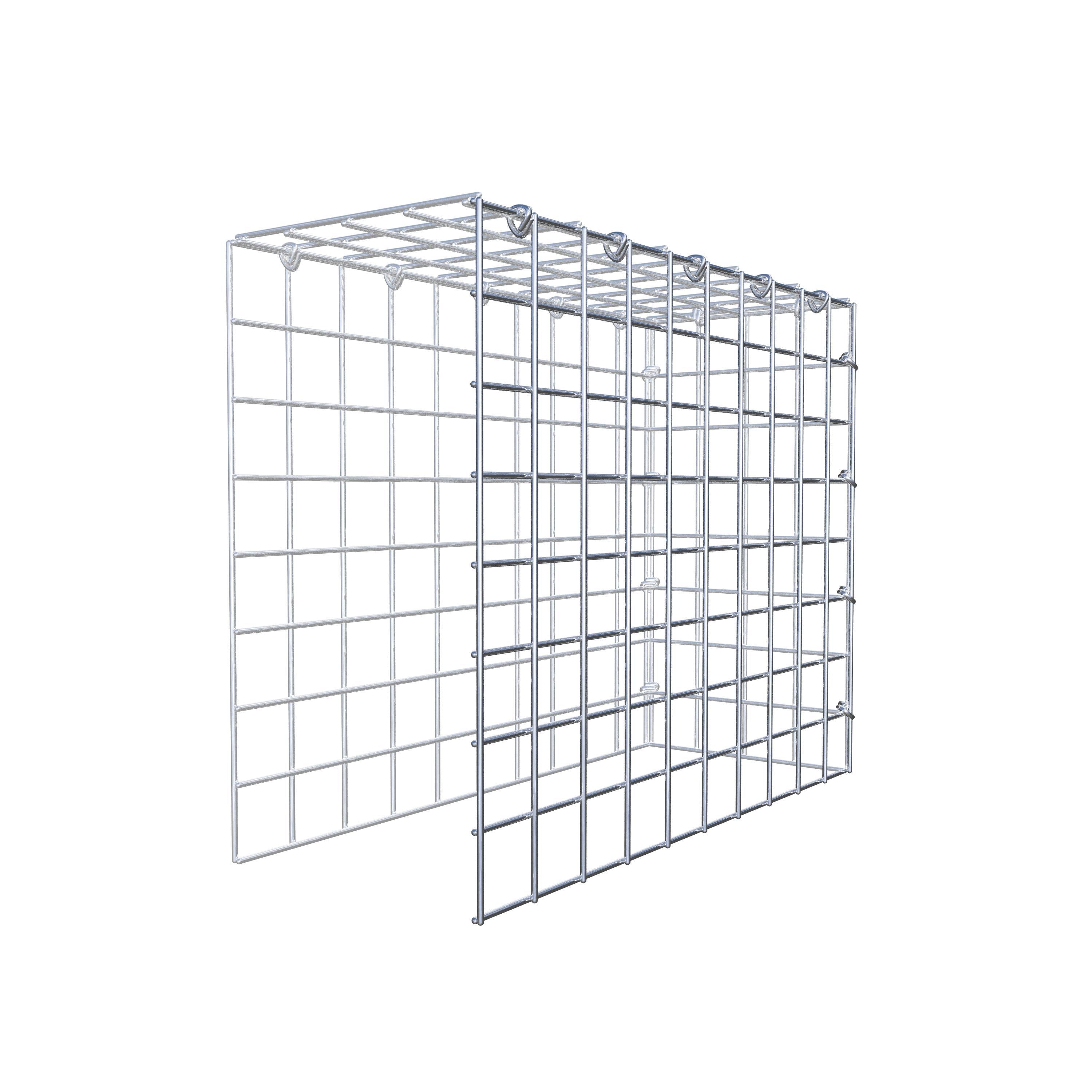 Monteret gabion type 4 50 cm x 40 cm x 20 cm (L x H x D), maskestørrelse 5 cm x 5 cm, C-ring