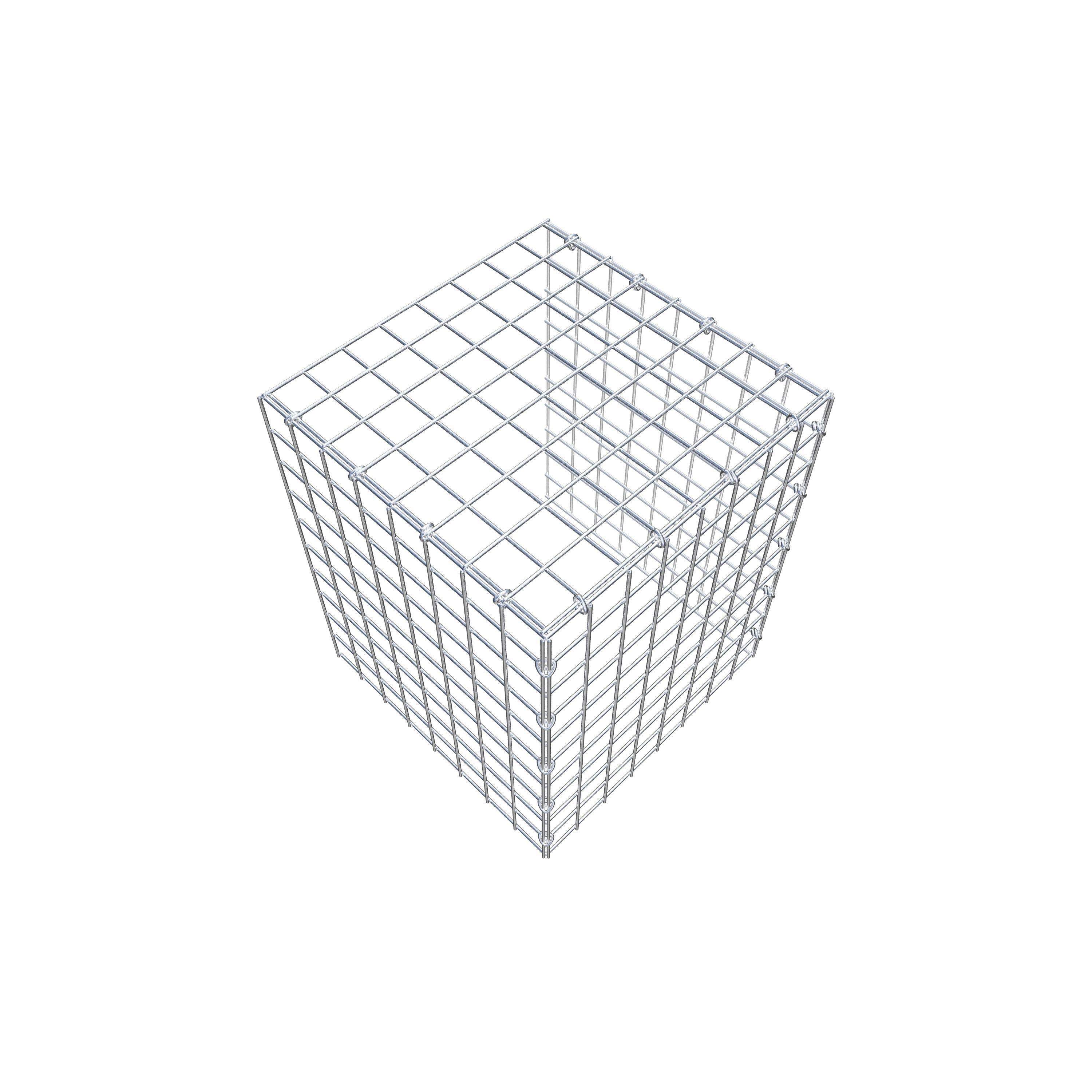 Monteret gabion type 4 50 cm x 40 cm x 40 cm (L x H x D), maskestørrelse 5 cm x 5 cm, C-ring