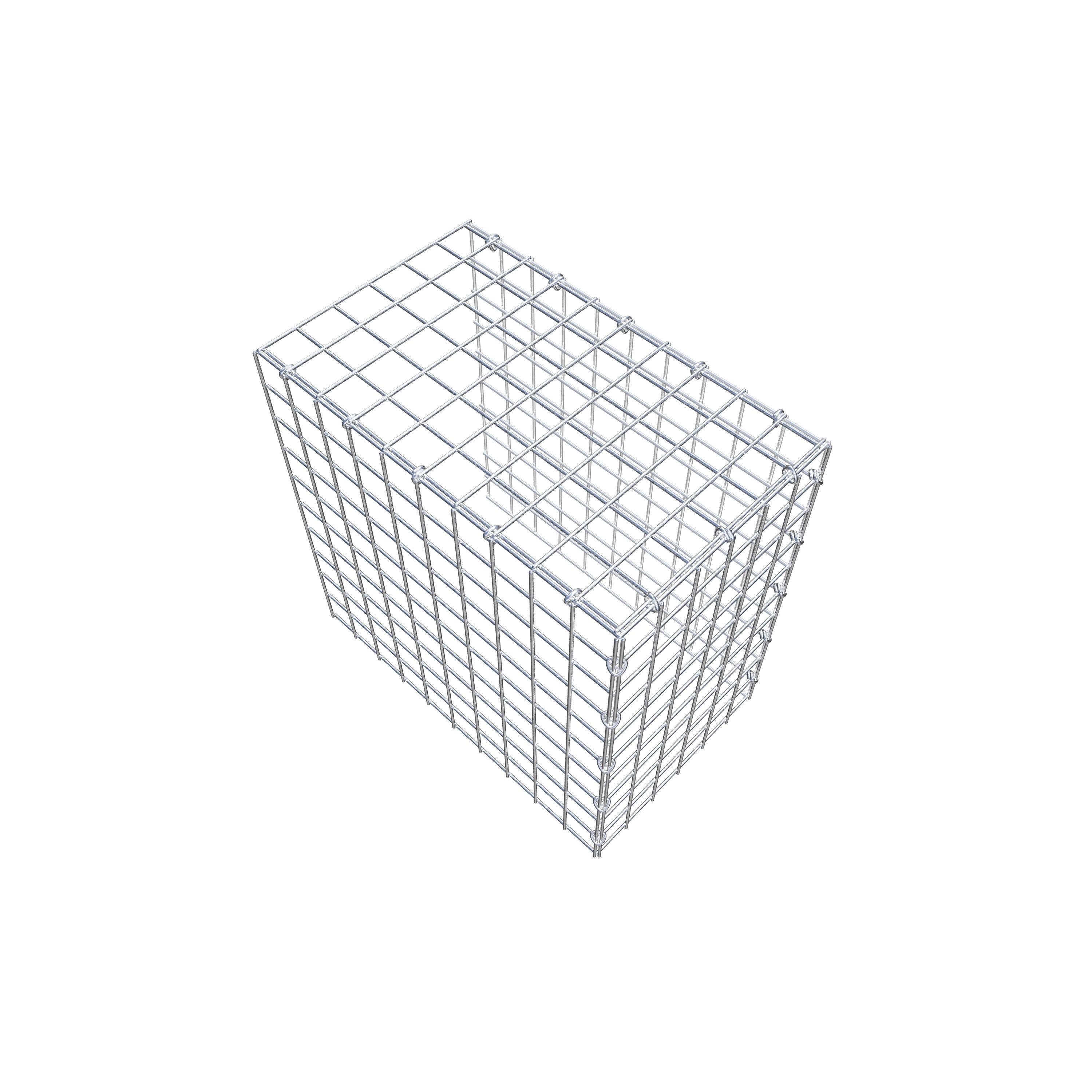 Monteret gabion type 4 50 cm x 50 cm x 30 cm (L x H x D), maskestørrelse 5 cm x 5 cm, C-ring