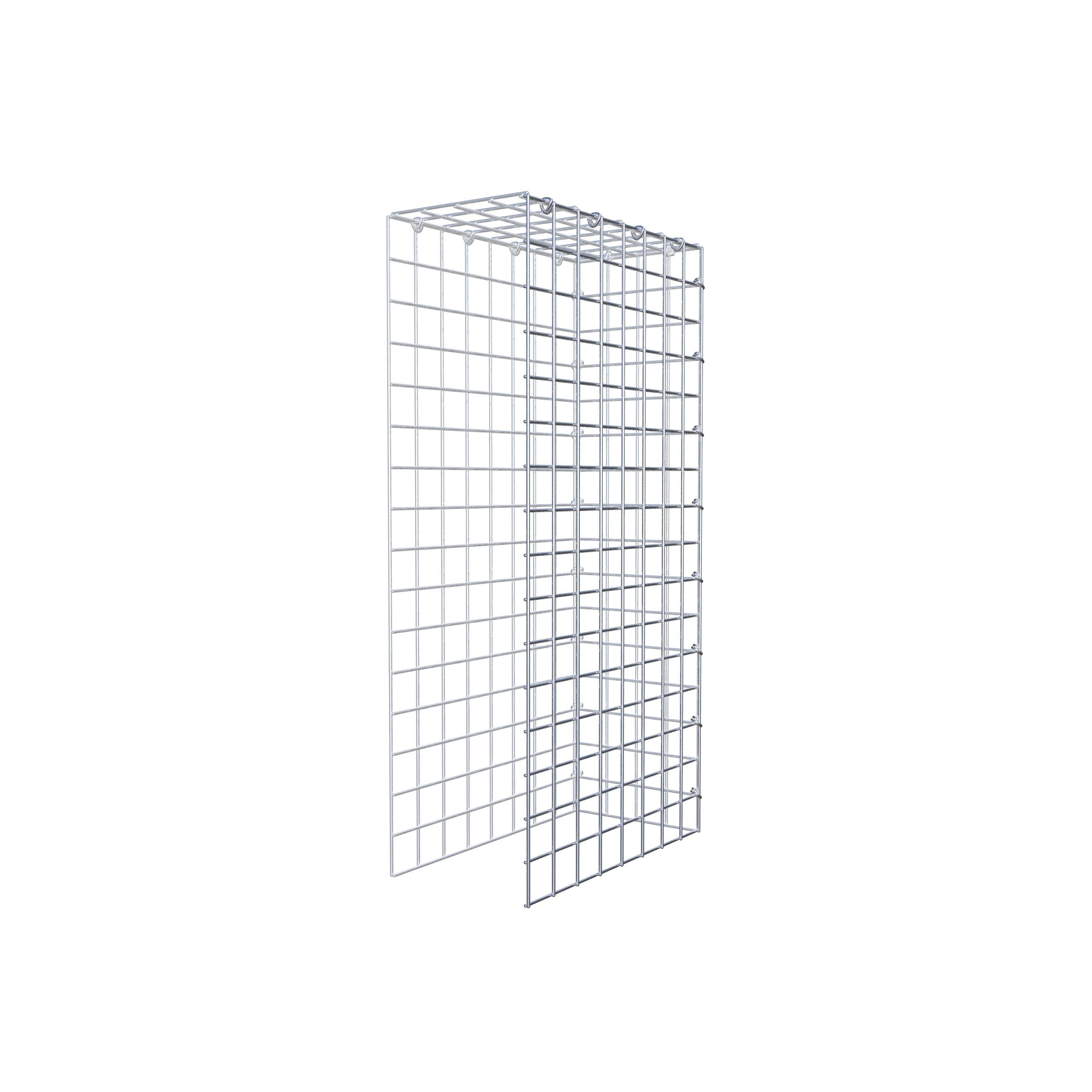 Mounted gabion type 4 80 cm x 40 cm x 20 cm (L x H x D), mesh size 5 cm x 5 cm, C-ring