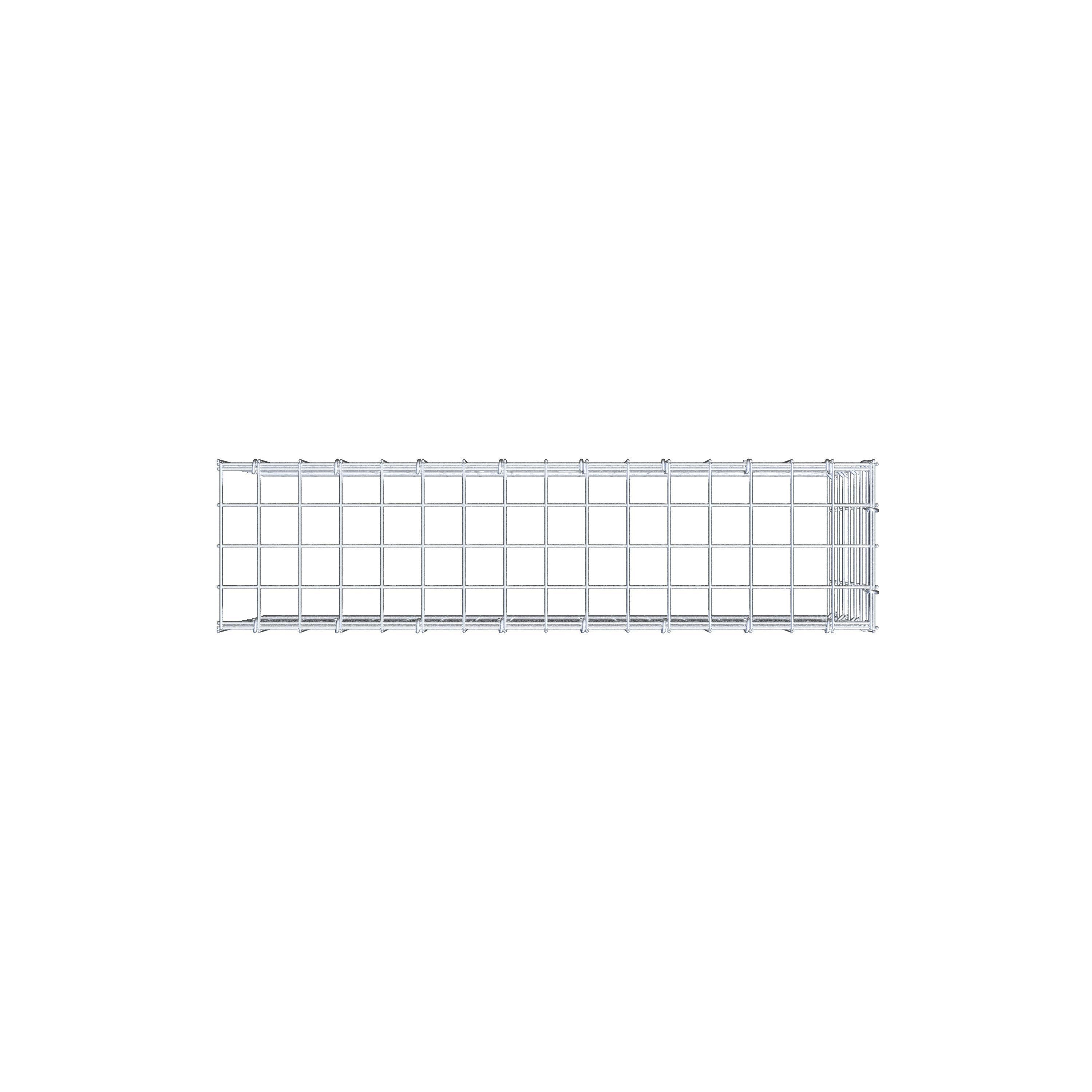 Mounted gabion type 4 80 cm x 40 cm x 20 cm (L x H x D), mesh size 5 cm x 5 cm, C-ring