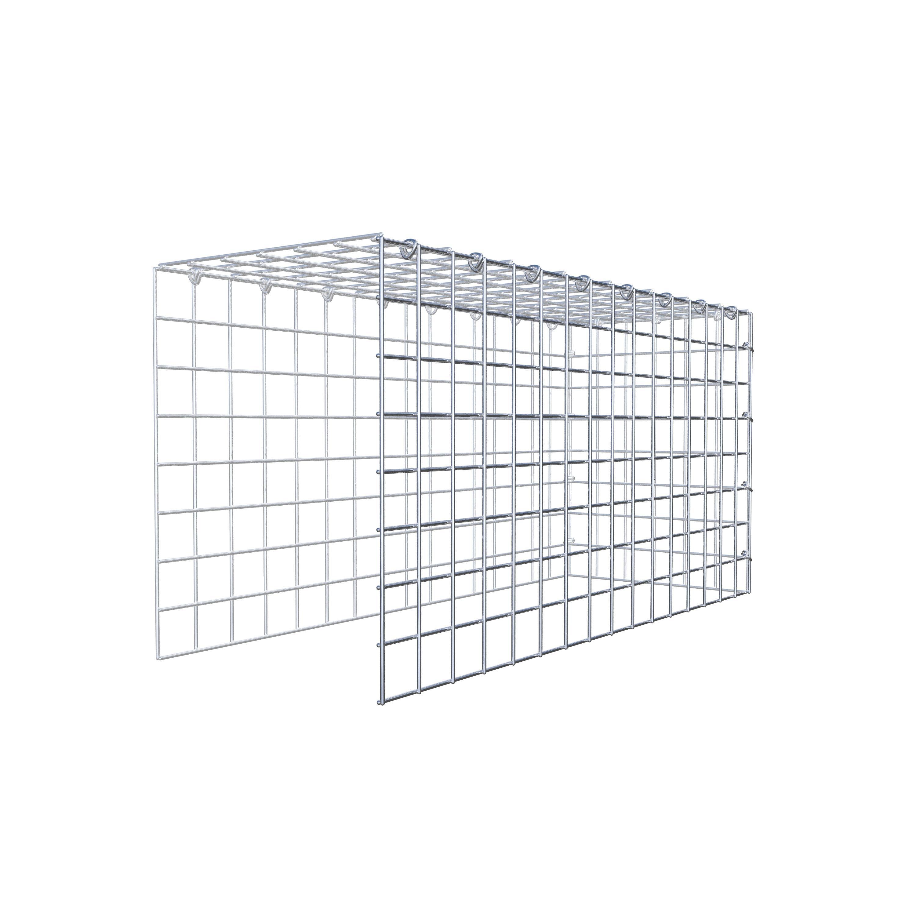 Monteret gabion type 4 80 cm x 40 cm x 30 cm (L x H x D), maskestørrelse 5 cm x 5 cm, C-ring