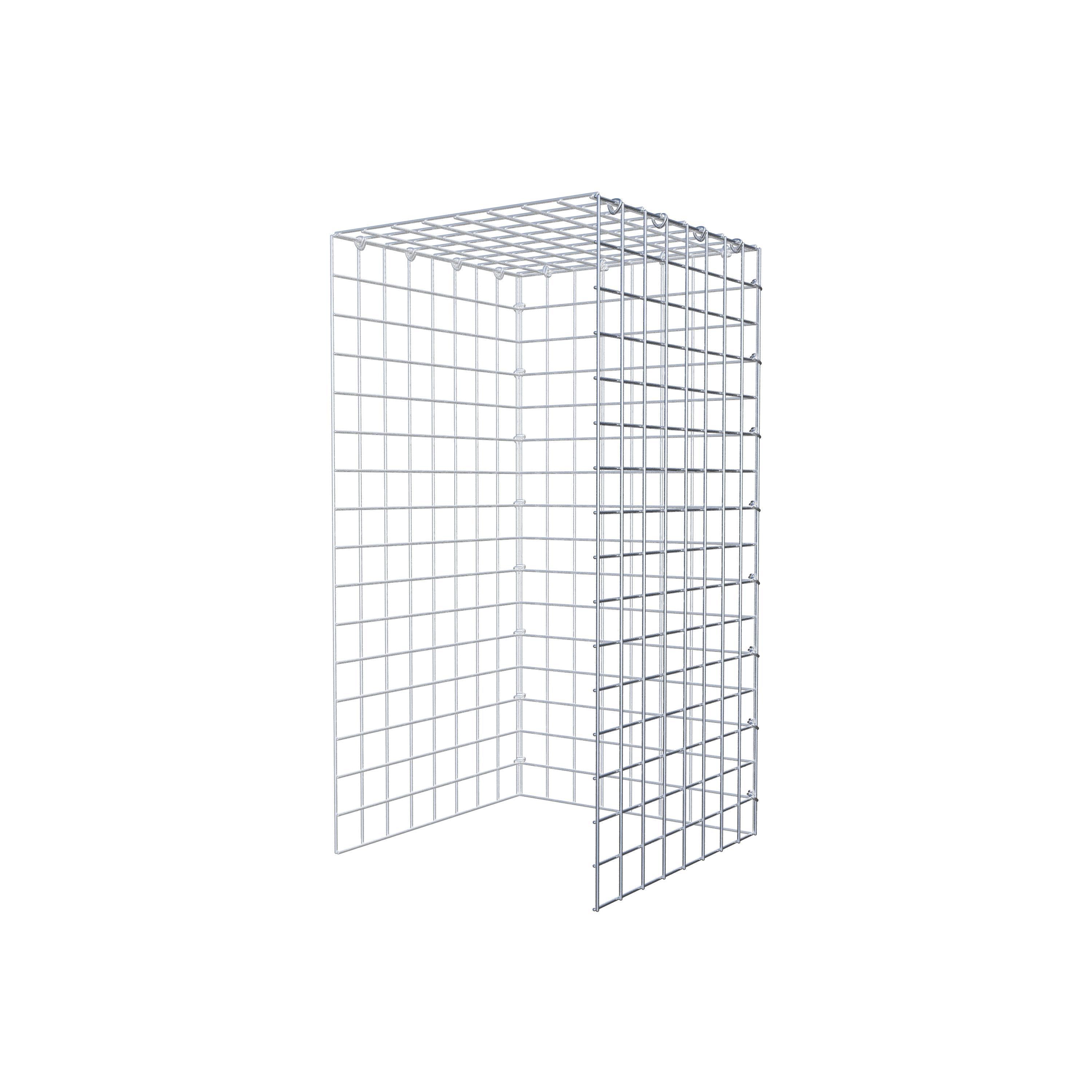 Mounted gabion type 4 80 cm x 40 cm x 40 cm (L x H x D), mesh size 5 cm x 5 cm, C-ring