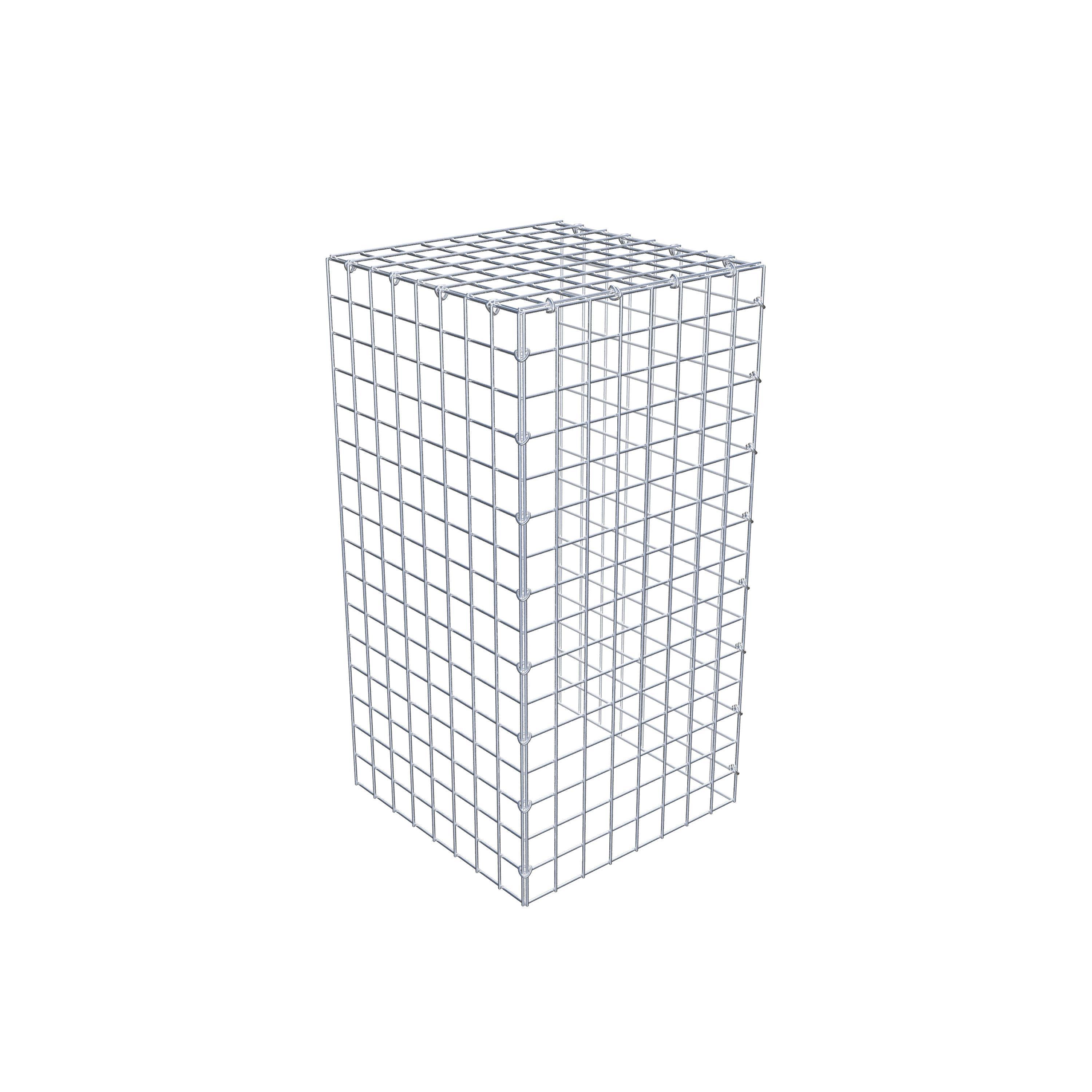 Mounted gabion type 4 80 cm x 40 cm x 40 cm (L x H x D), mesh size 5 cm x 5 cm, C-ring