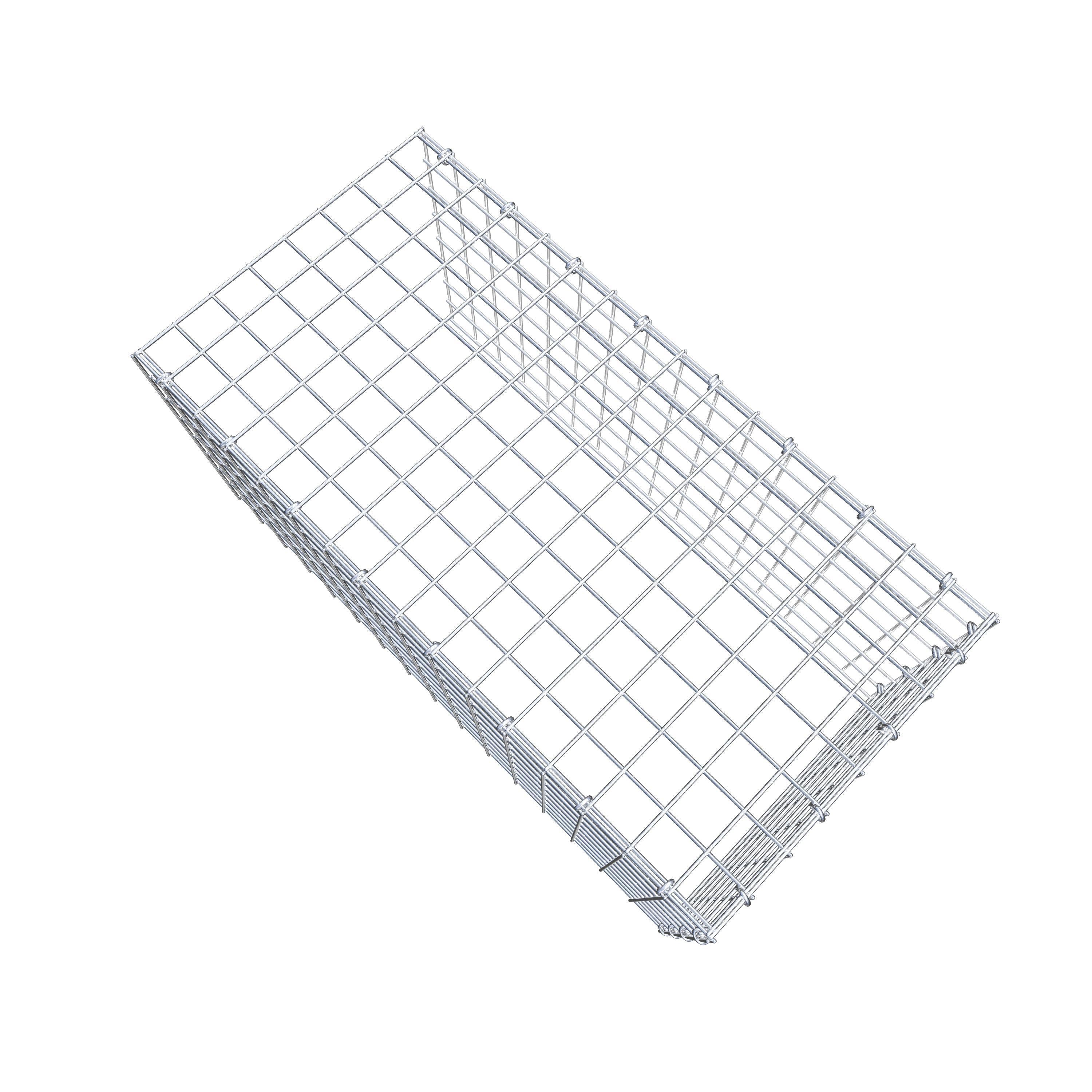 Monteret gabion type 4 80 cm x 40 cm x 40 cm (L x H x D), maskestørrelse 5 cm x 5 cm, C-ring